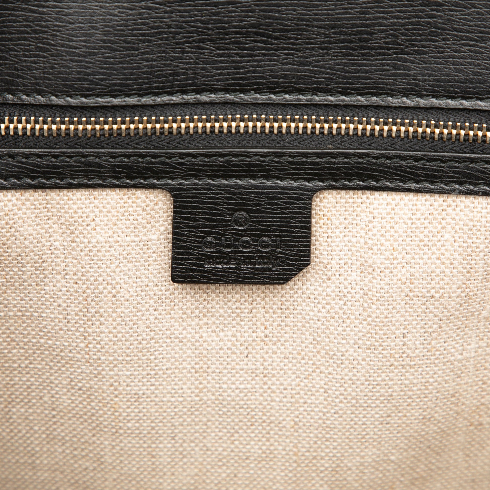 Gucci Large Leather Bamboo Bullet Tote