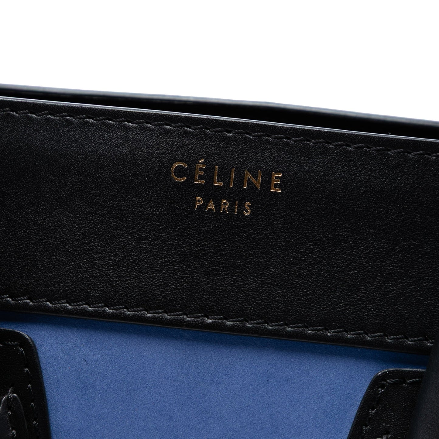 Celine Micro Tricolor Calfskin and Suede Luggage Tote