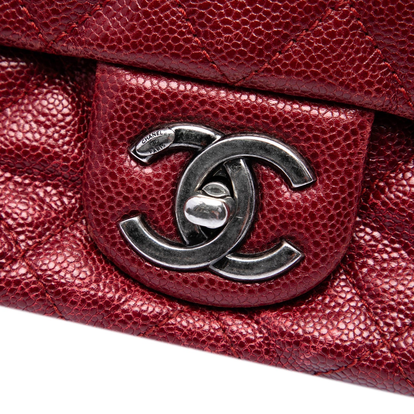 Chanel Jumbo Quilted Iridescent Caviar Easy Flap