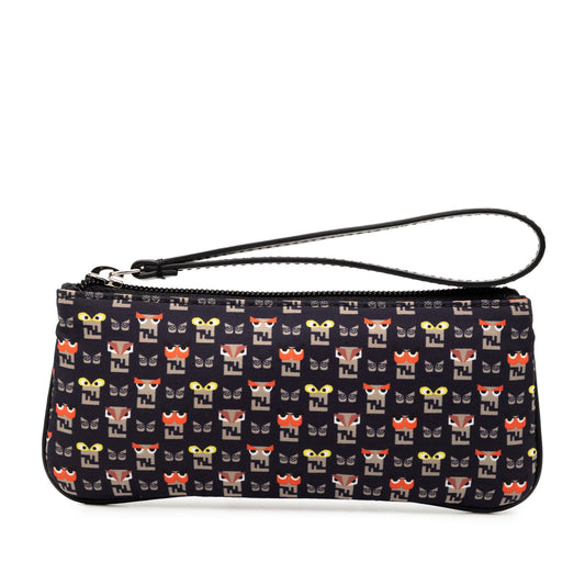 Fendi Canvas Monster Clutch