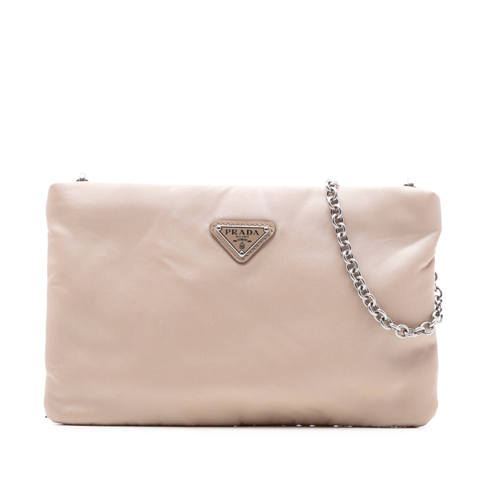 Prada Tessuto Clutch with Chain