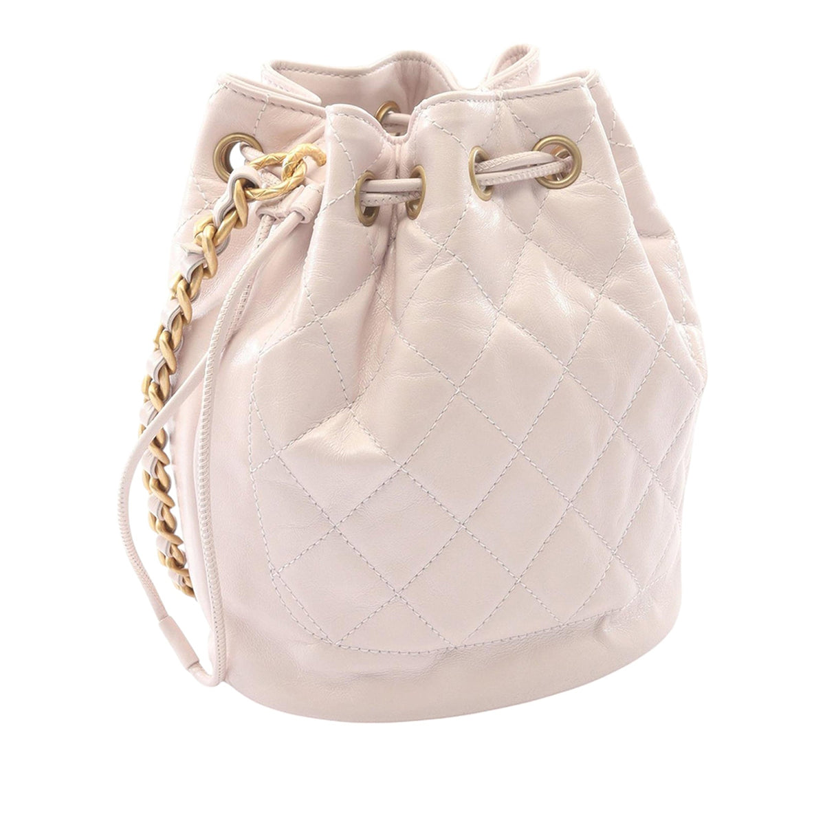 Chanel CC Quilted Calfskin Drawstring Bucket Bag