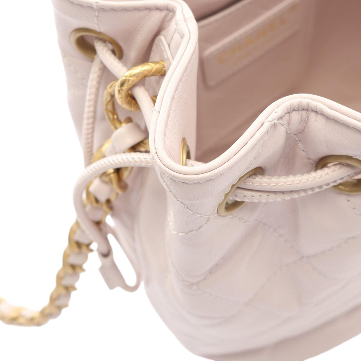 Chanel CC Quilted Calfskin Drawstring Bucket Bag