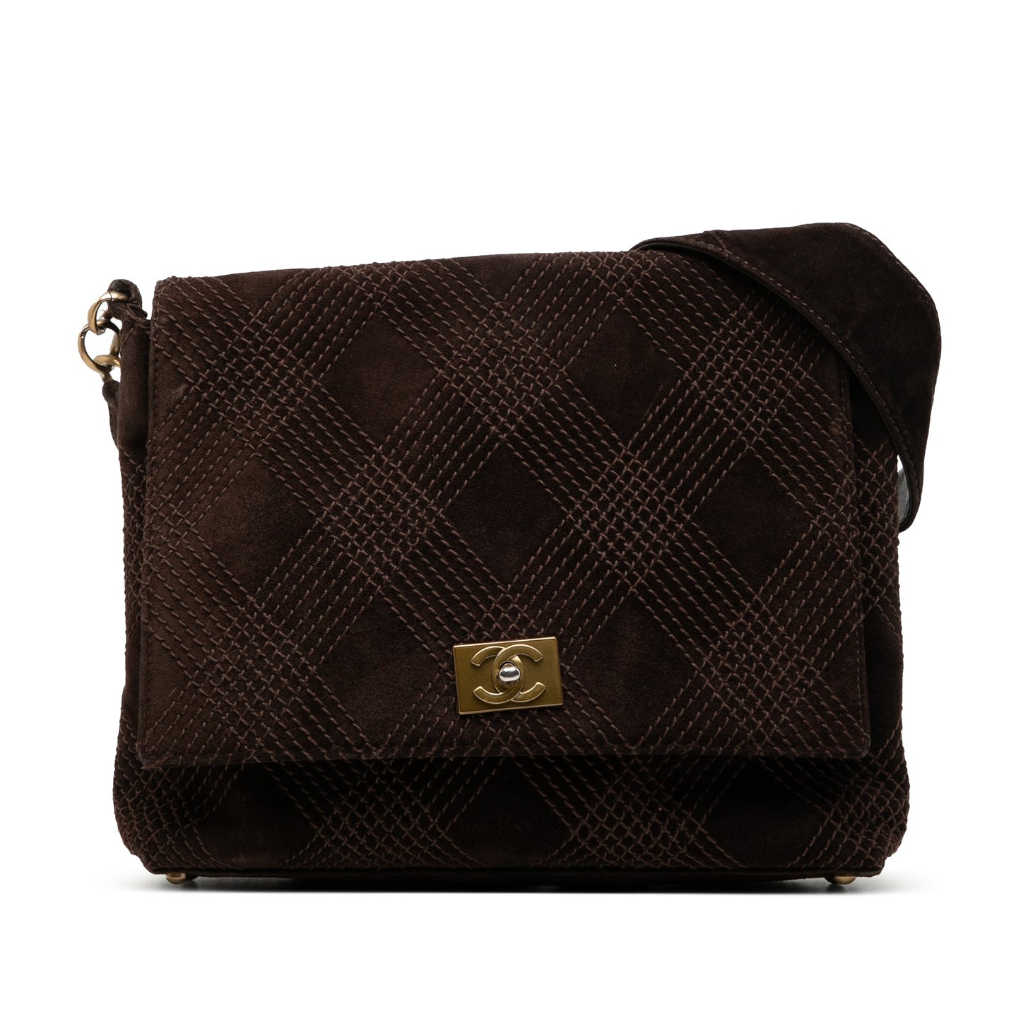 Chanel CC Suede Wild Stitch Crossbody