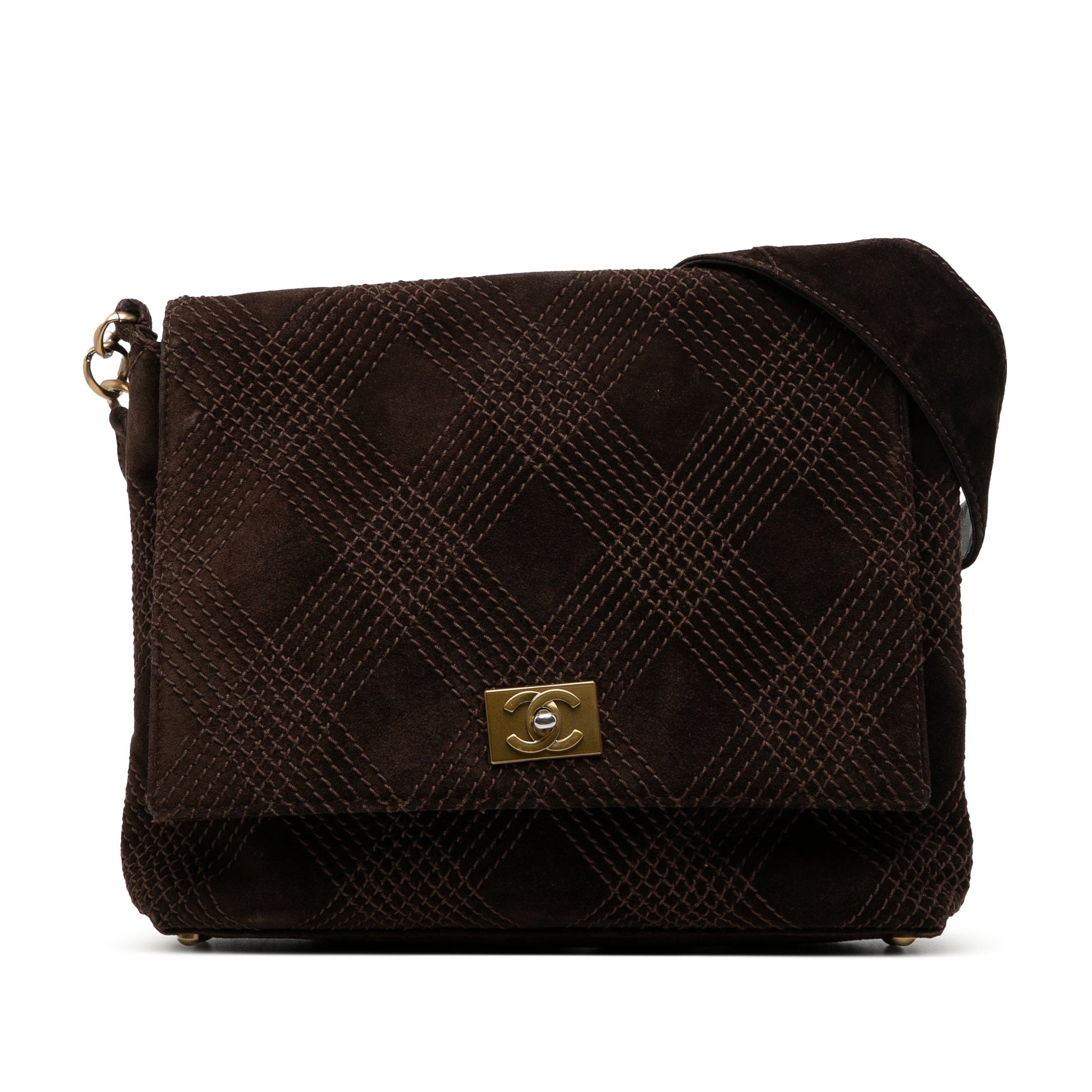 Chanel CC Suede Wild Stitch Crossbody