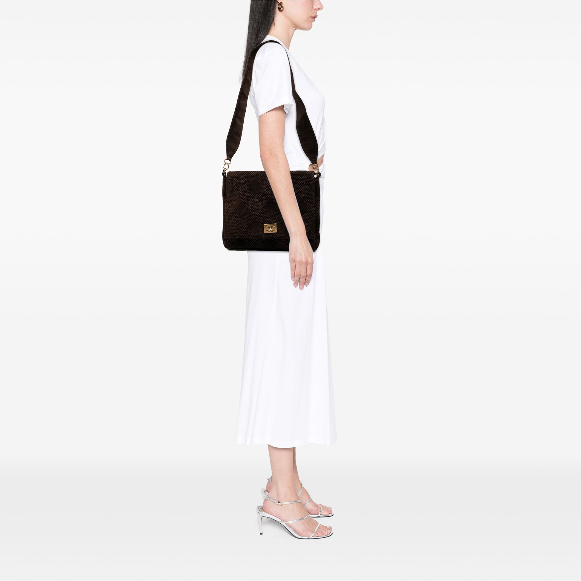 Chanel CC Suede Wild Stitch Crossbody