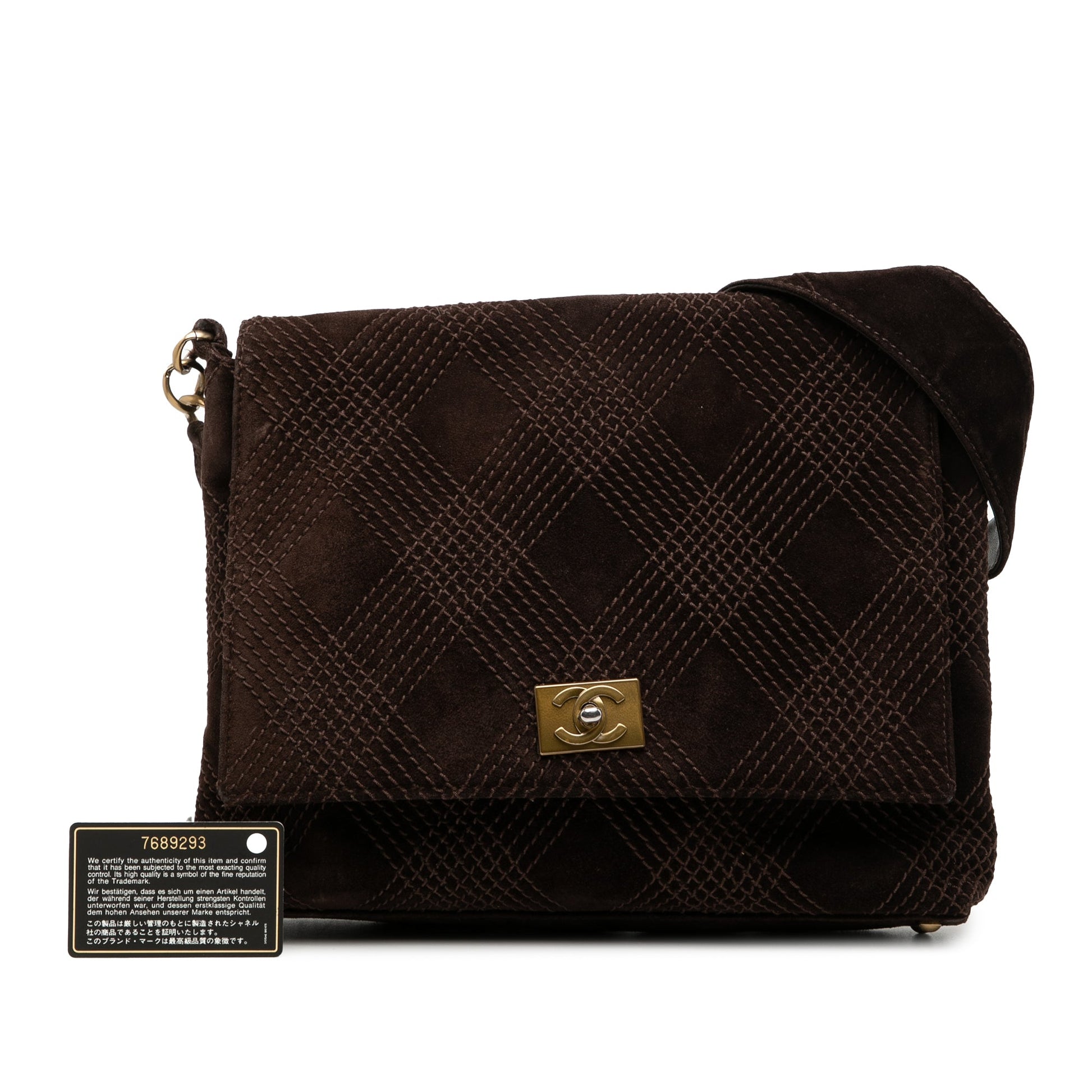 Chanel CC Suede Wild Stitch Crossbody