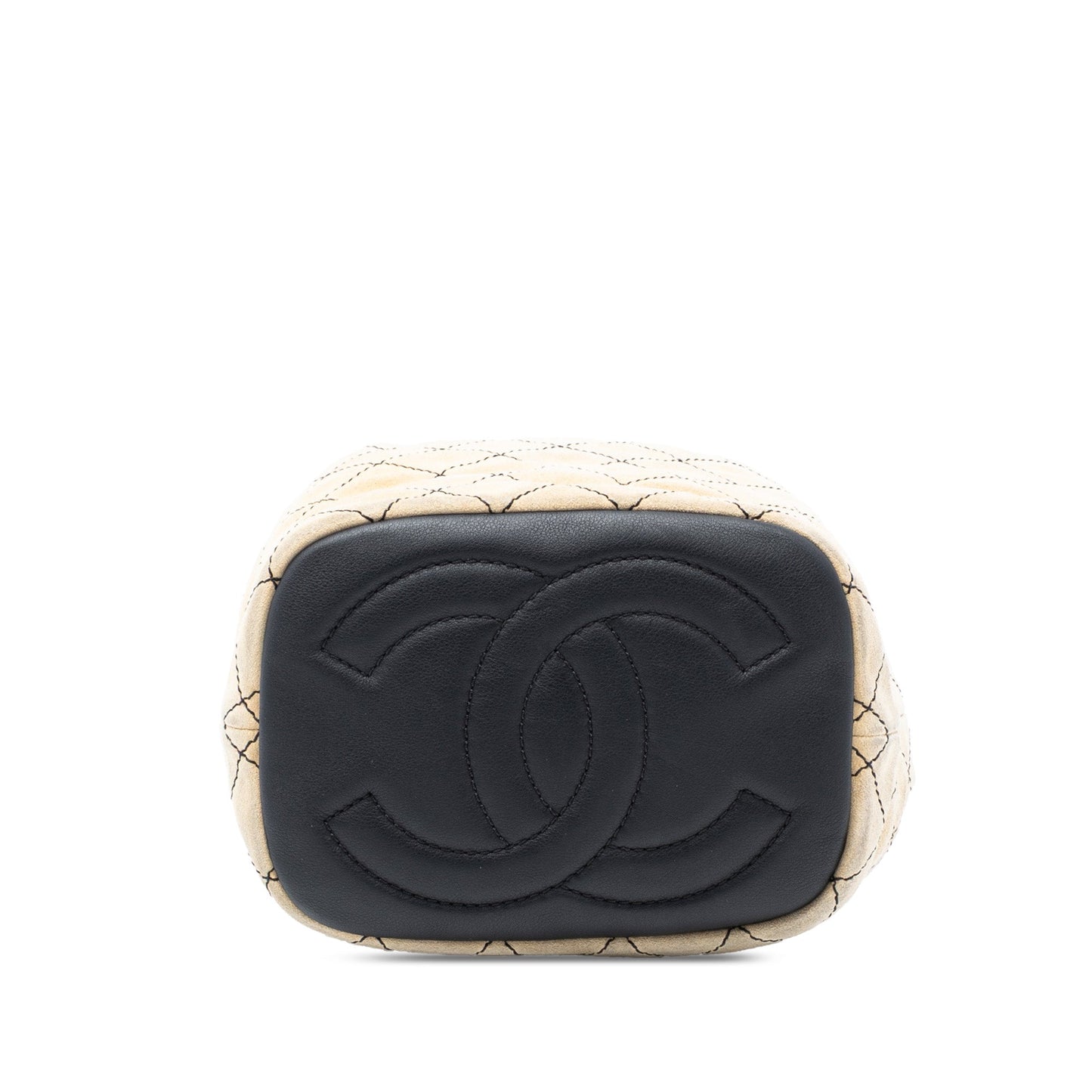 Chanel CC Suede Wild Stitch Bucket Bag