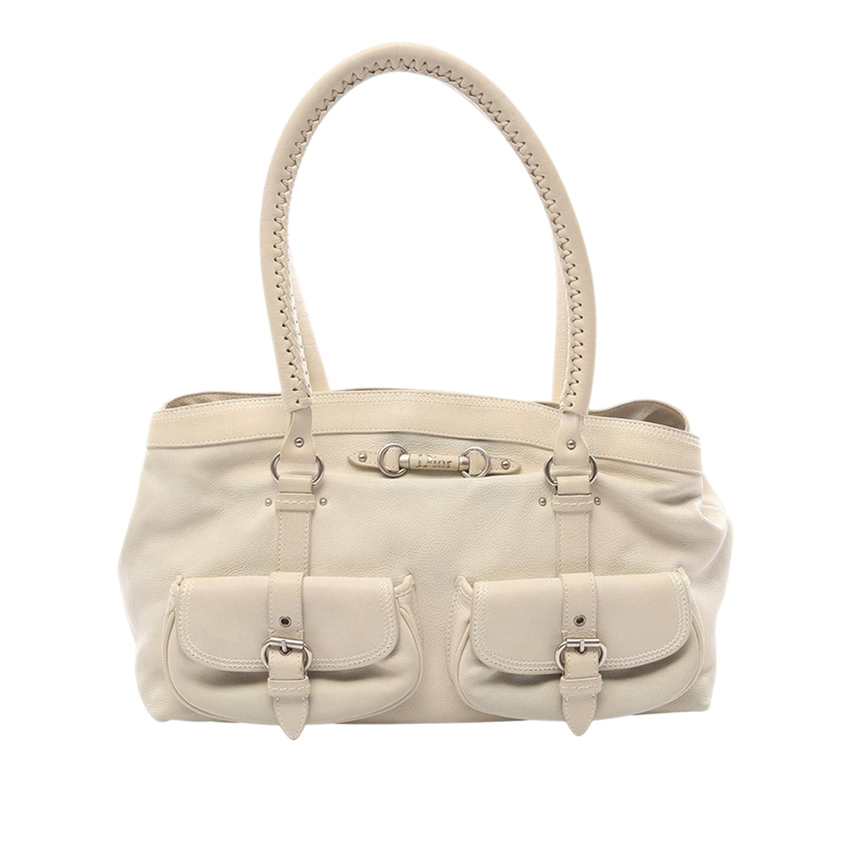 Dior Leather Shoulder Bag — Beige
