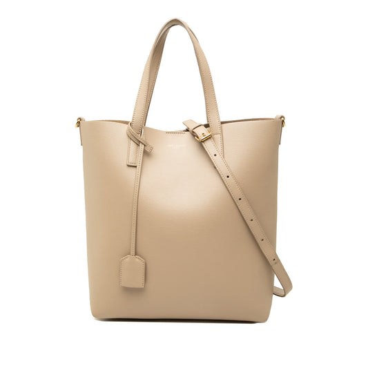 Saint Laurent Toy Leather North South Shopping Tote — Beige