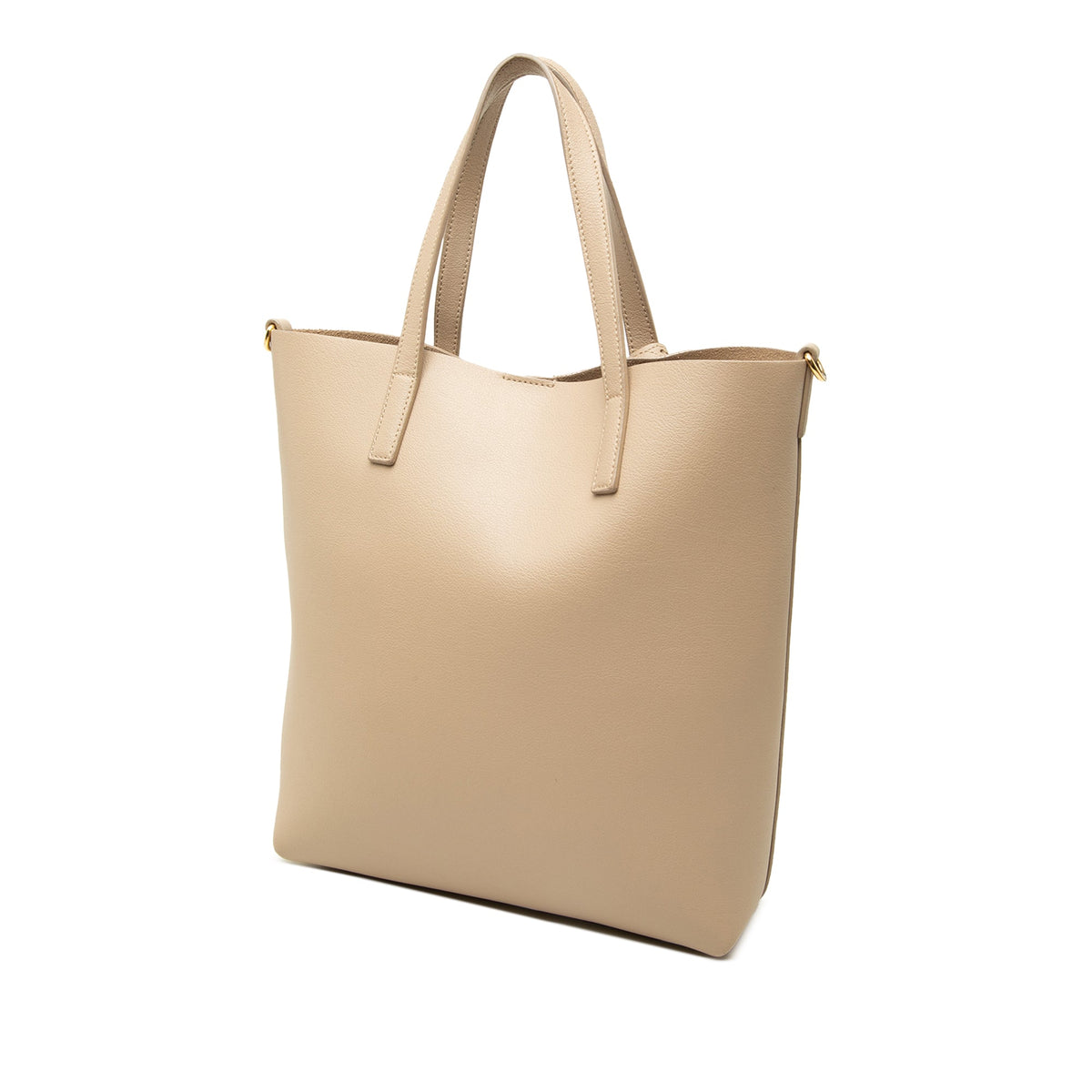 Saint Laurent Toy Leather North South Shopping Tote — Beige