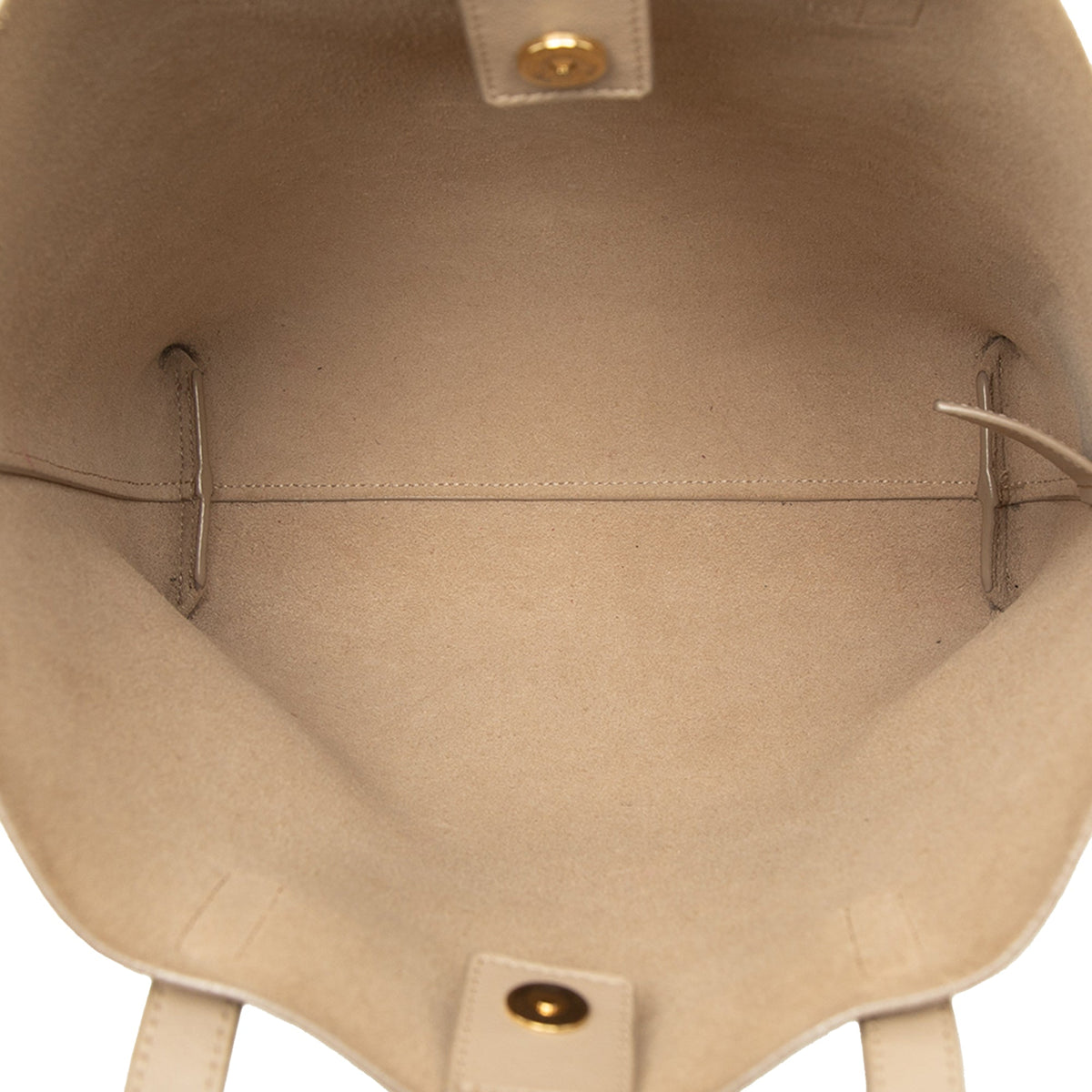 Saint Laurent Toy Leather North South Shopping Tote — Beige