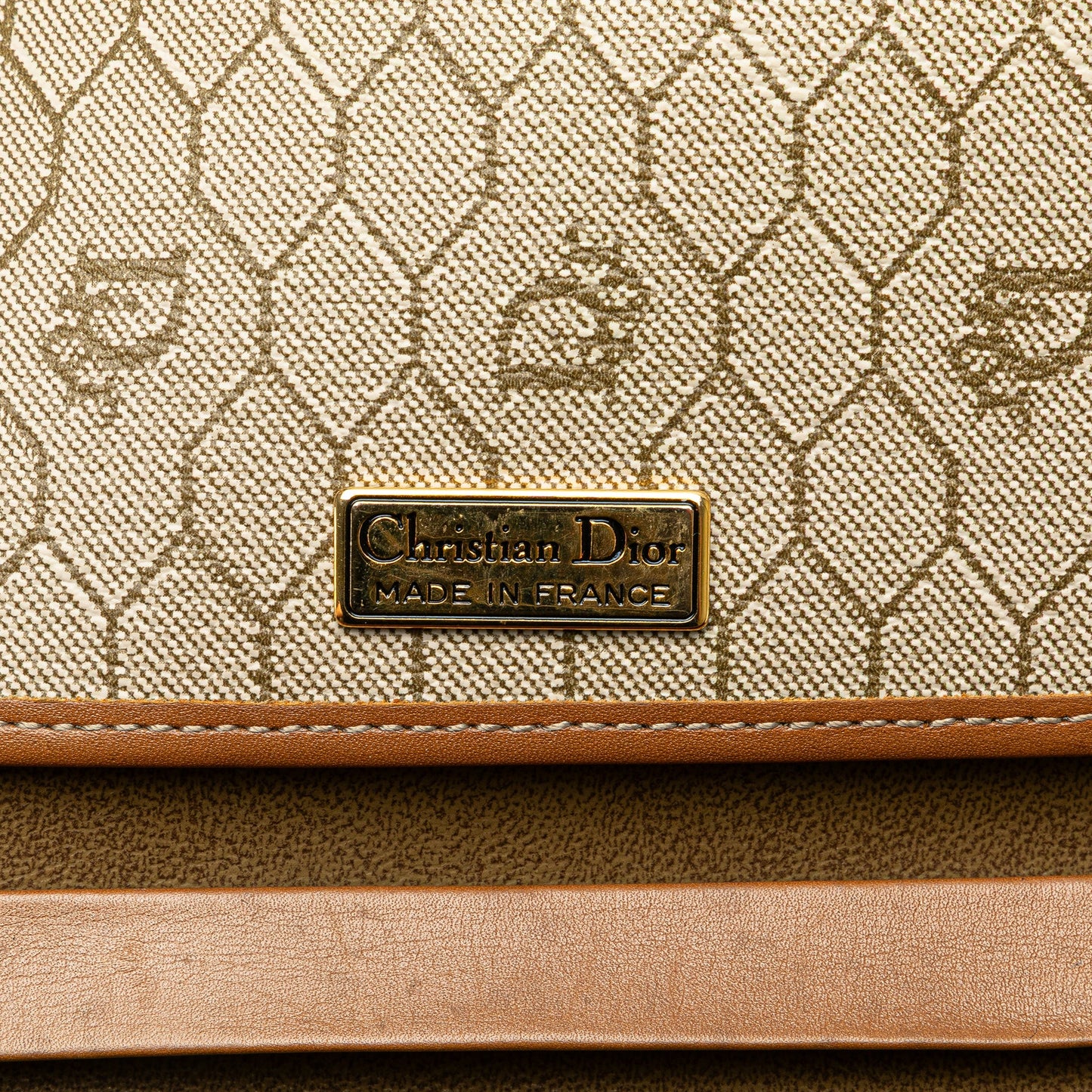 Dior Honeycomb Coated Canvas Chain Shoulder Bag