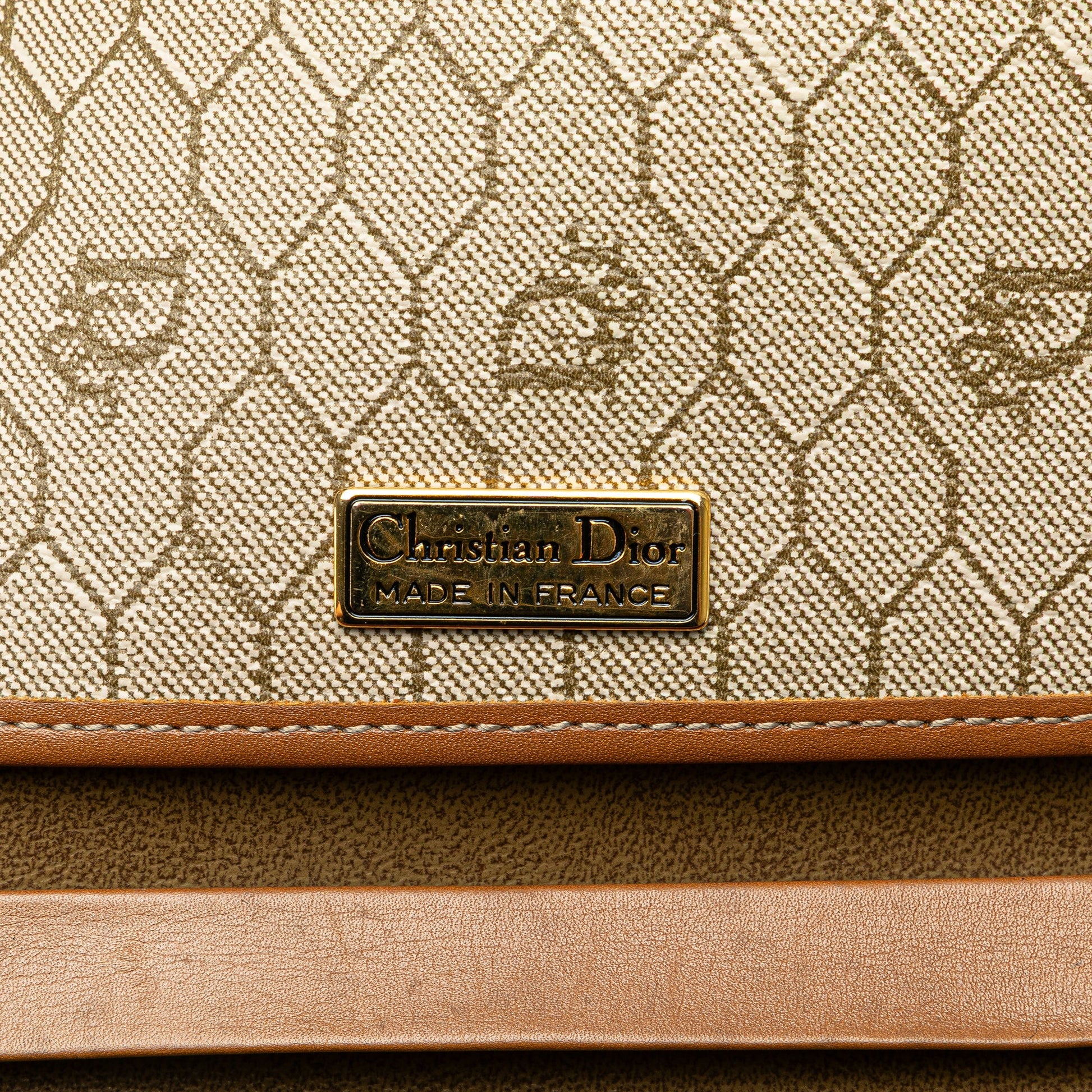 Dior Honeycomb Coated Canvas Chain Shoulder Bag
