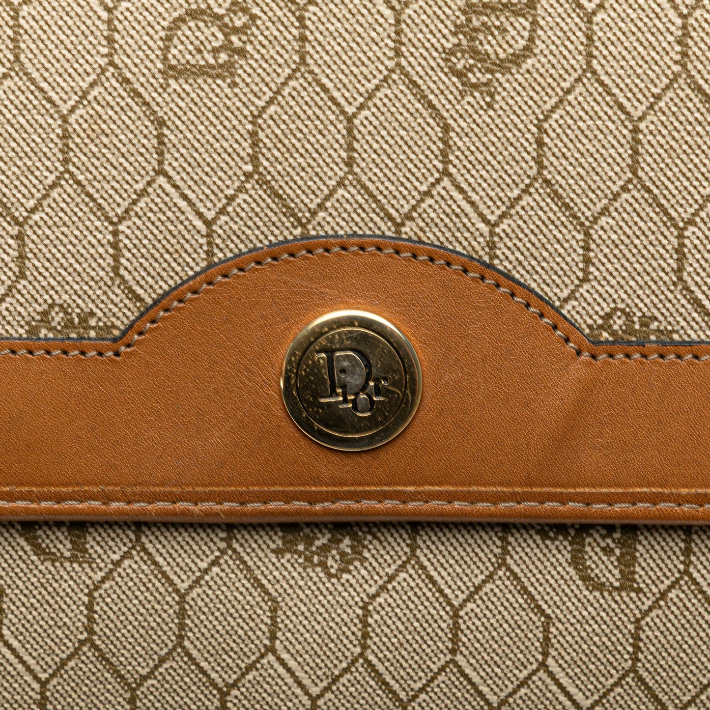 Dior Honeycomb Coated Canvas Chain Shoulder Bag