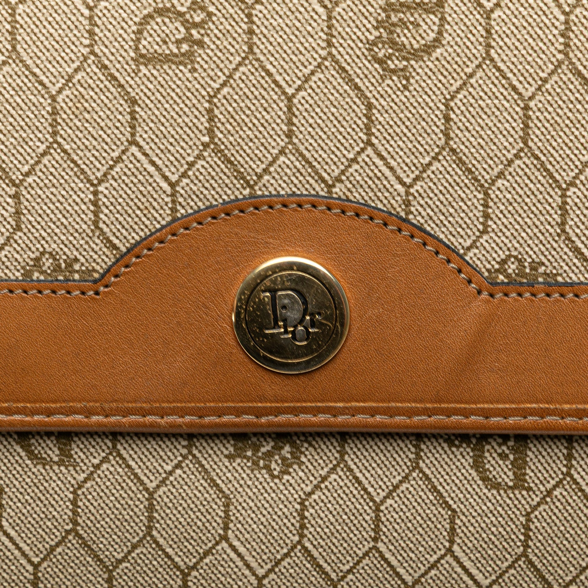 Dior Honeycomb Coated Canvas Chain Shoulder Bag