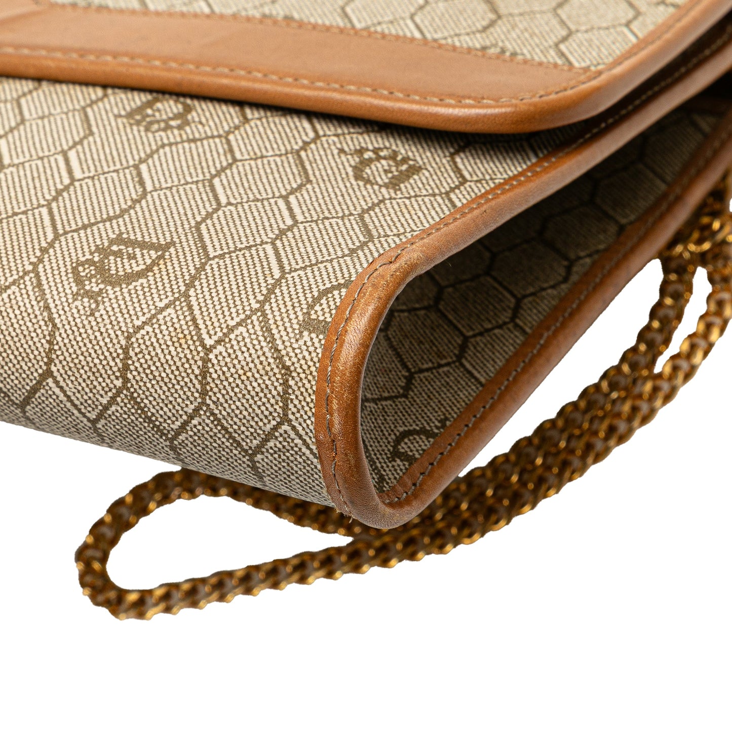 Dior Honeycomb Coated Canvas Chain Shoulder Bag