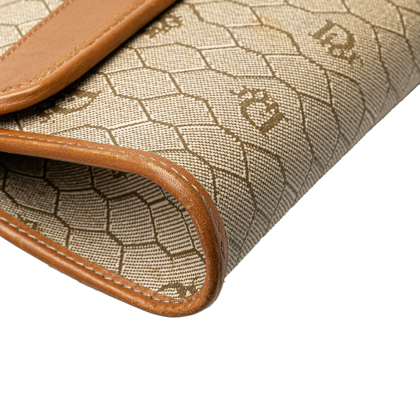 Dior Honeycomb Coated Canvas Chain Shoulder Bag