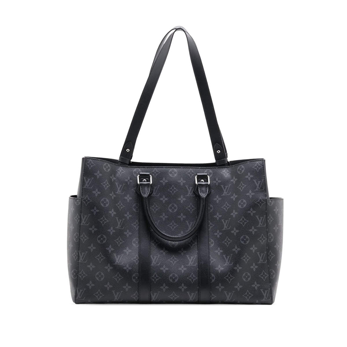 Louis Vuitton Monogram Eclipse Sac Plat 24H — Black