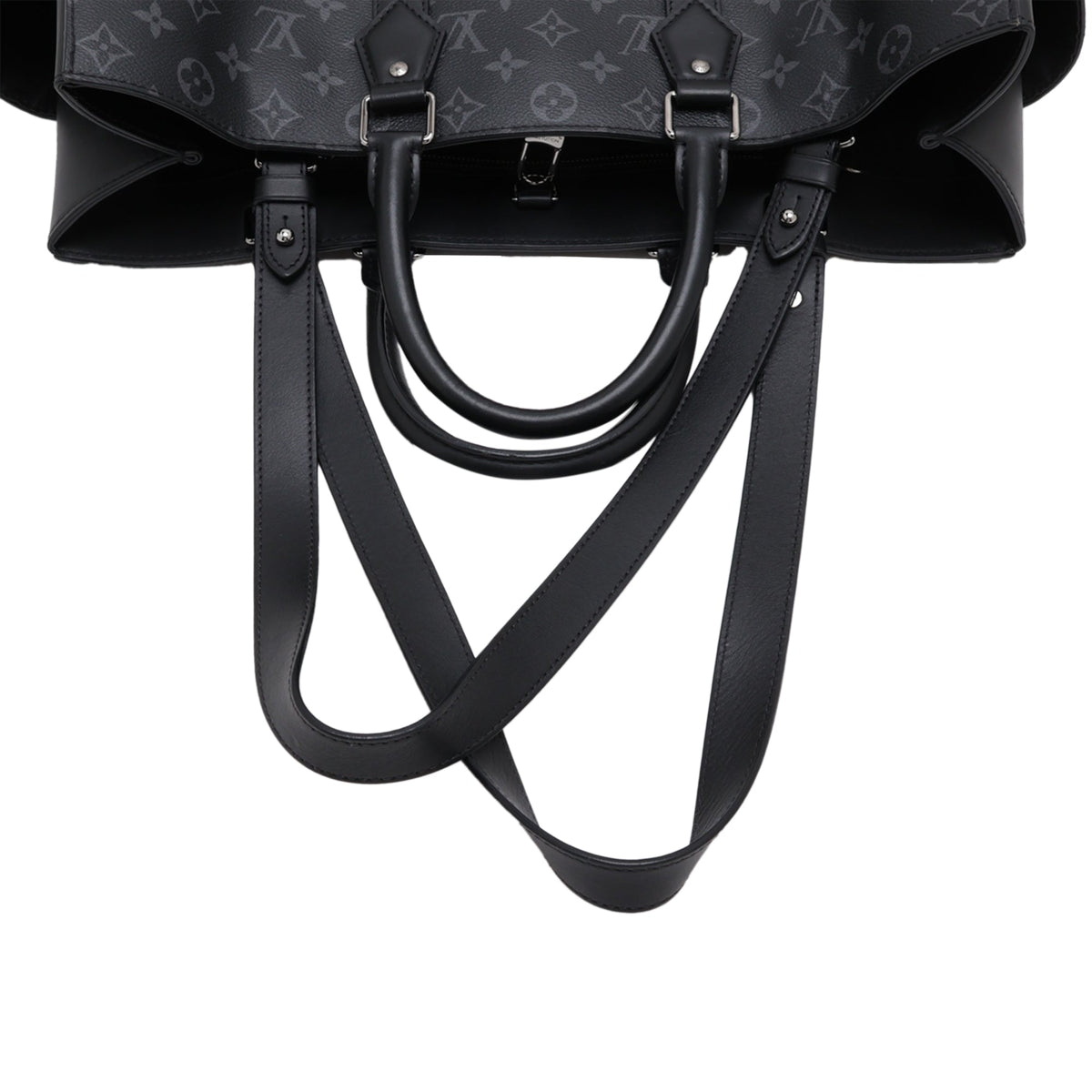 Louis Vuitton Monogram Eclipse Sac Plat 24H — Black