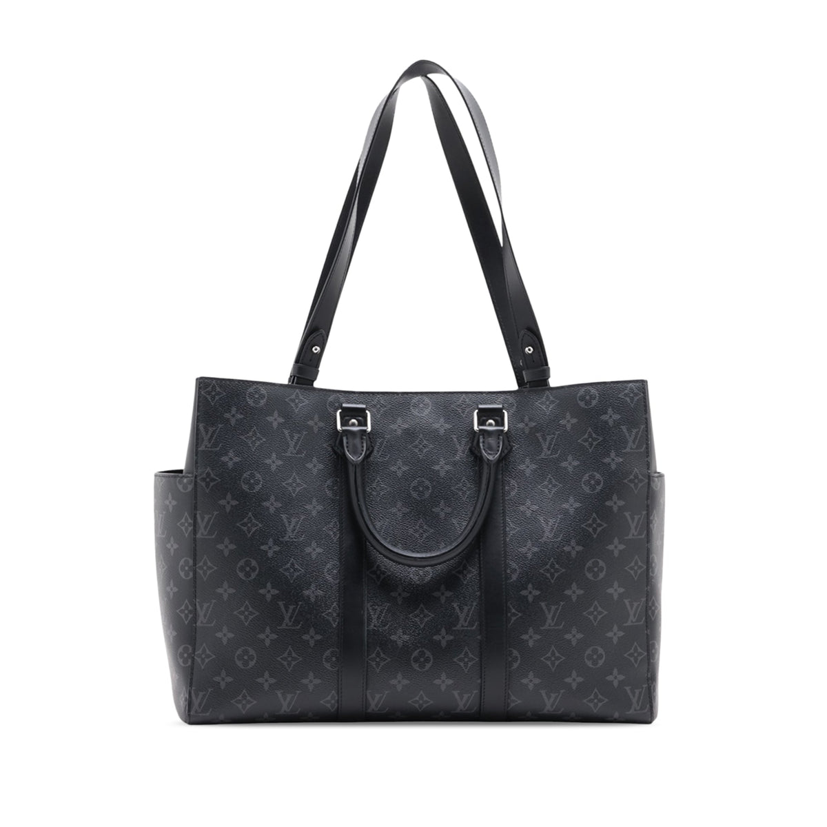 Louis Vuitton Monogram Eclipse Sac Plat 24H — Black