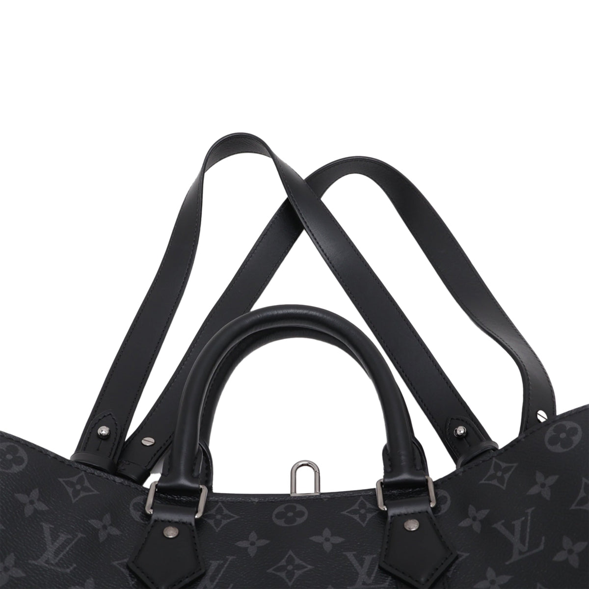 Louis Vuitton Monogram Eclipse Sac Plat 24H — Black