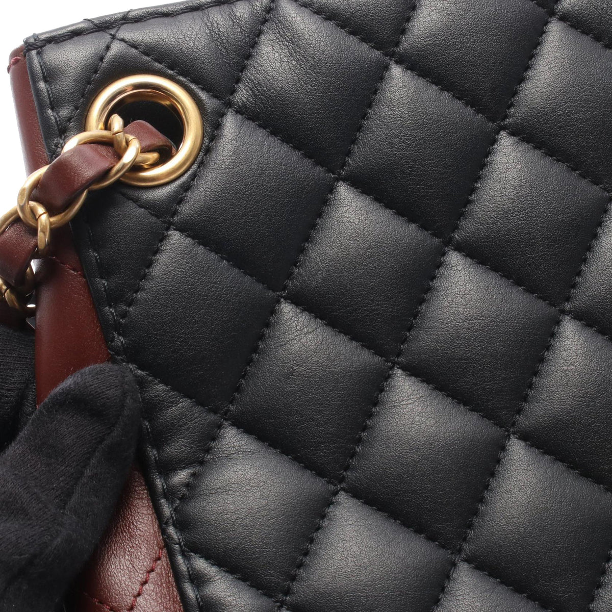 Chanel CC Quilted Lambskin Drawstring Bucket Bag