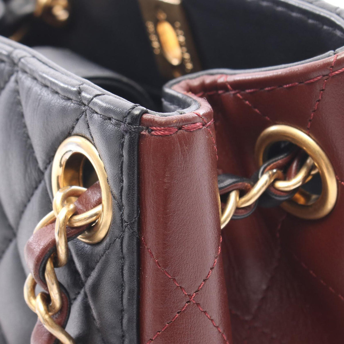 Chanel CC Quilted Lambskin Drawstring Bucket Bag