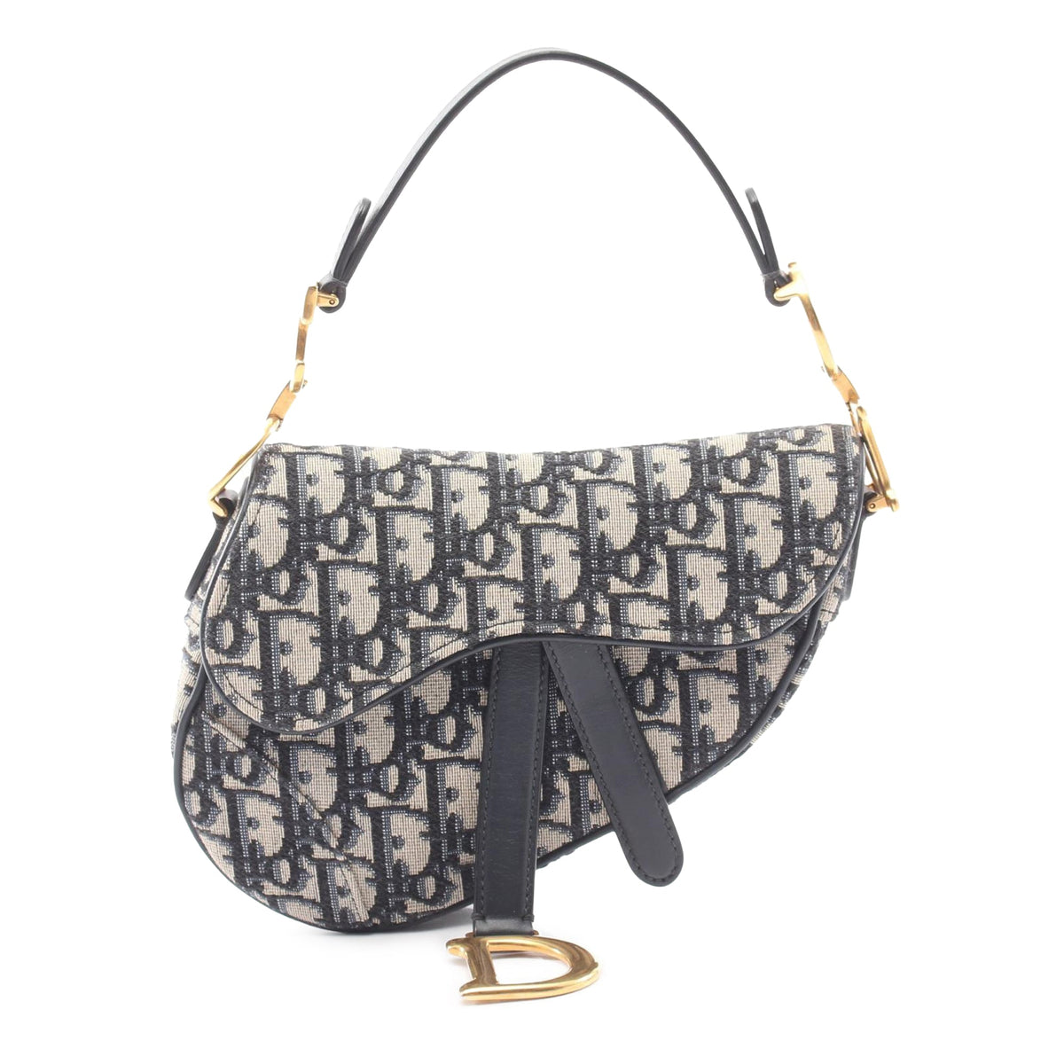 Dior Mini Oblique Canvas Saddle Bag