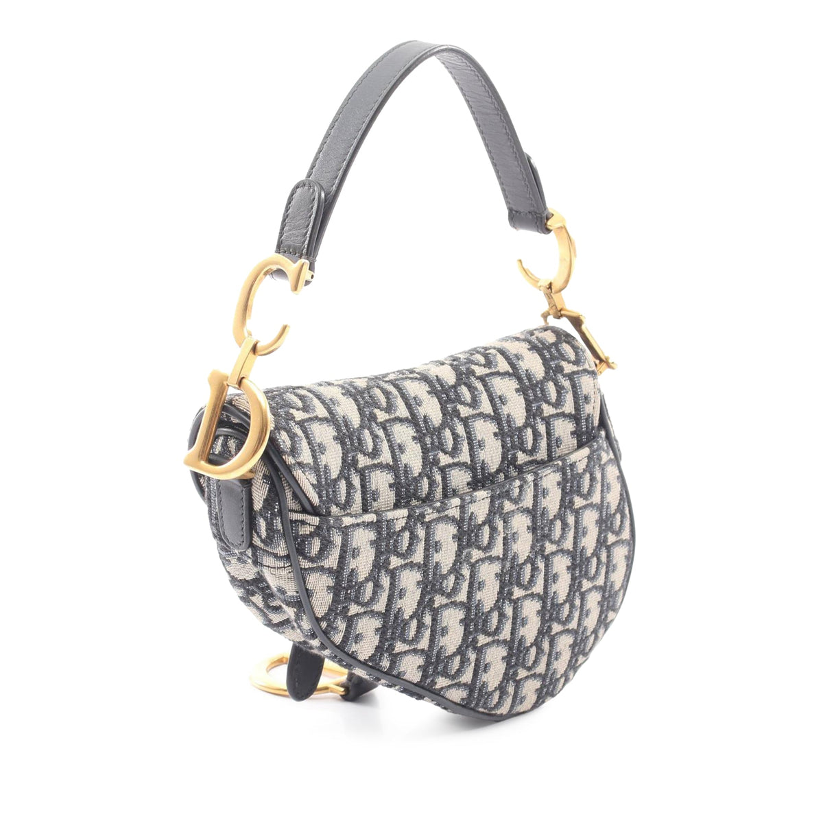 Dior Mini Oblique Canvas Saddle Bag