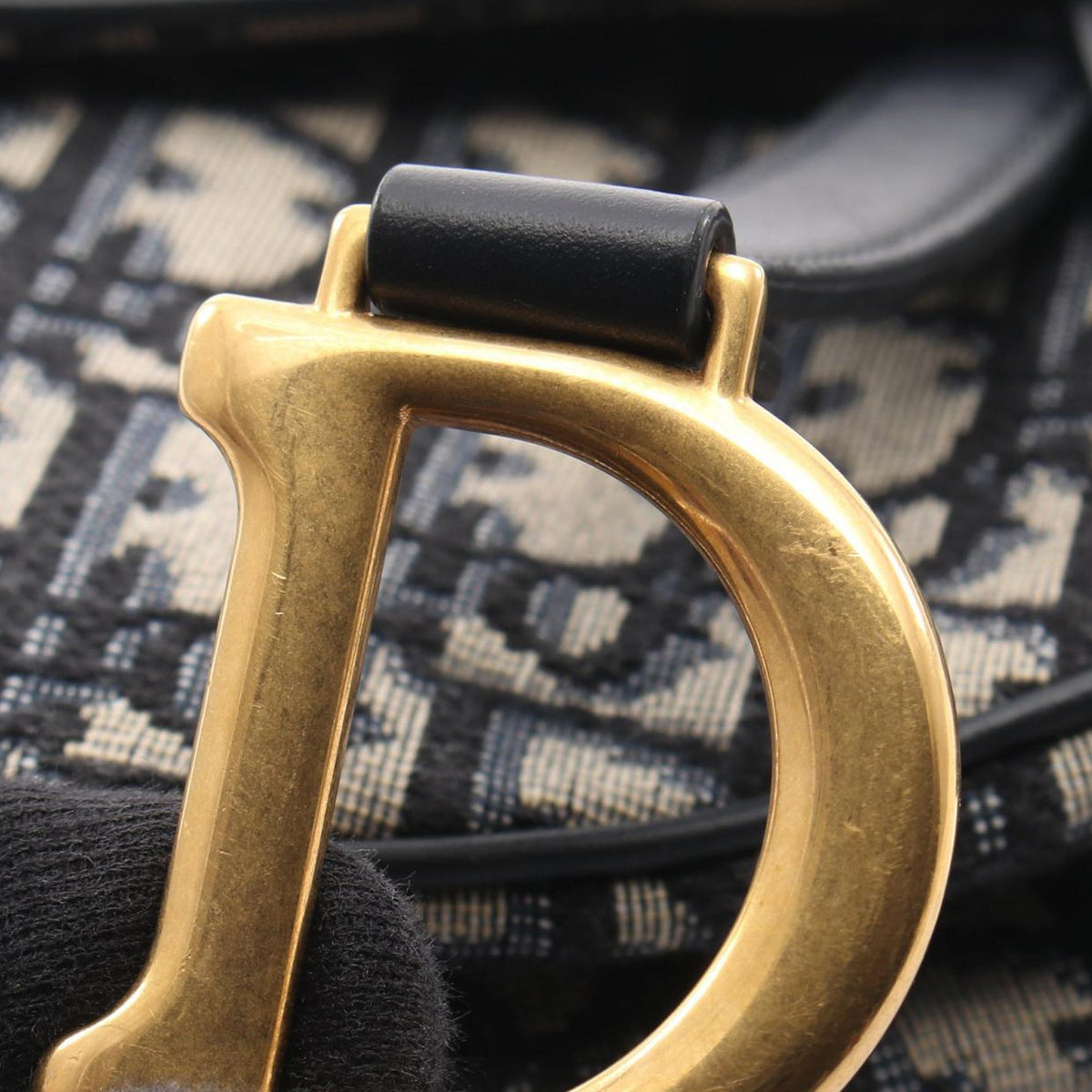 Dior Mini Oblique Canvas Saddle Bag