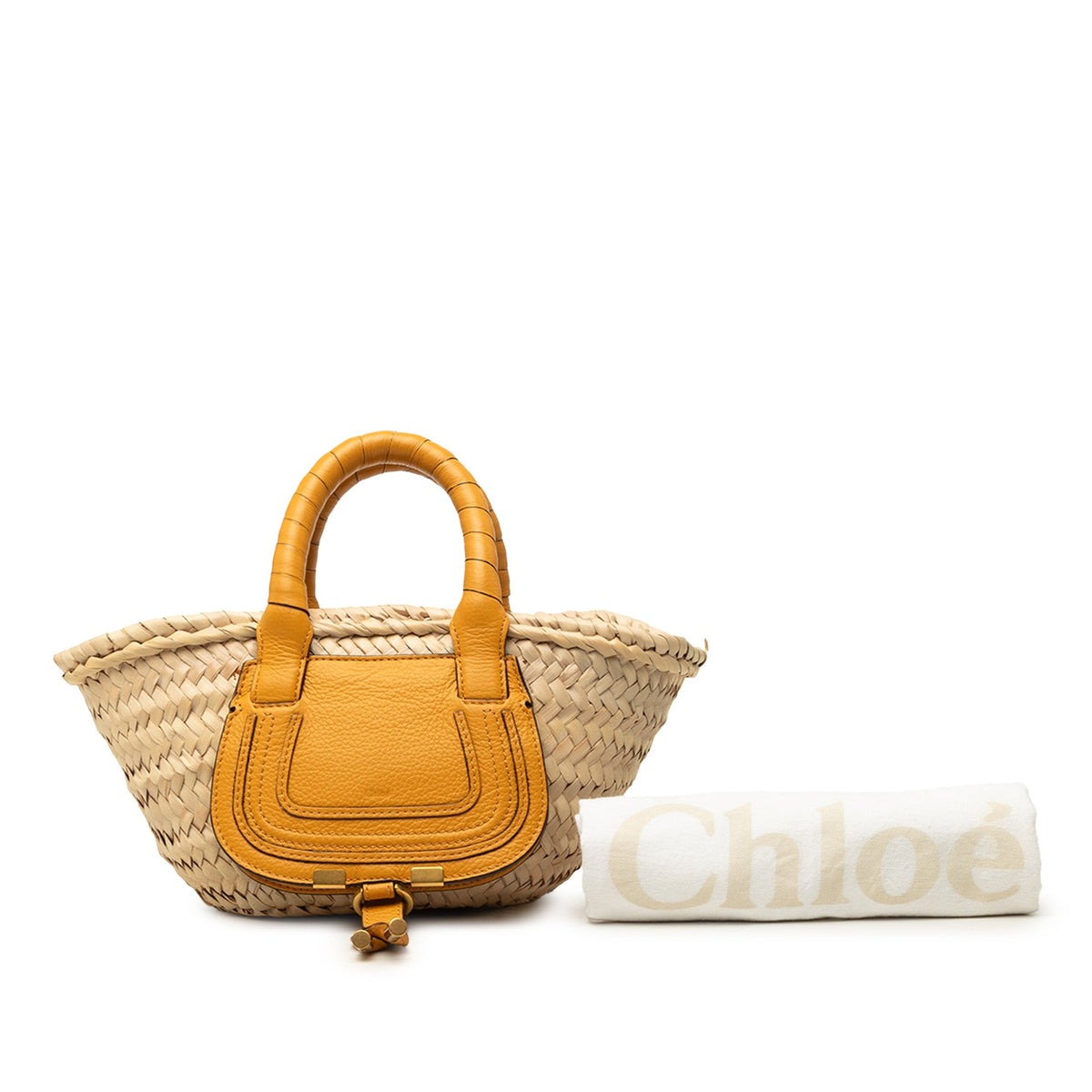 Chloé Mini Raffia Marcie Basket Satchel
