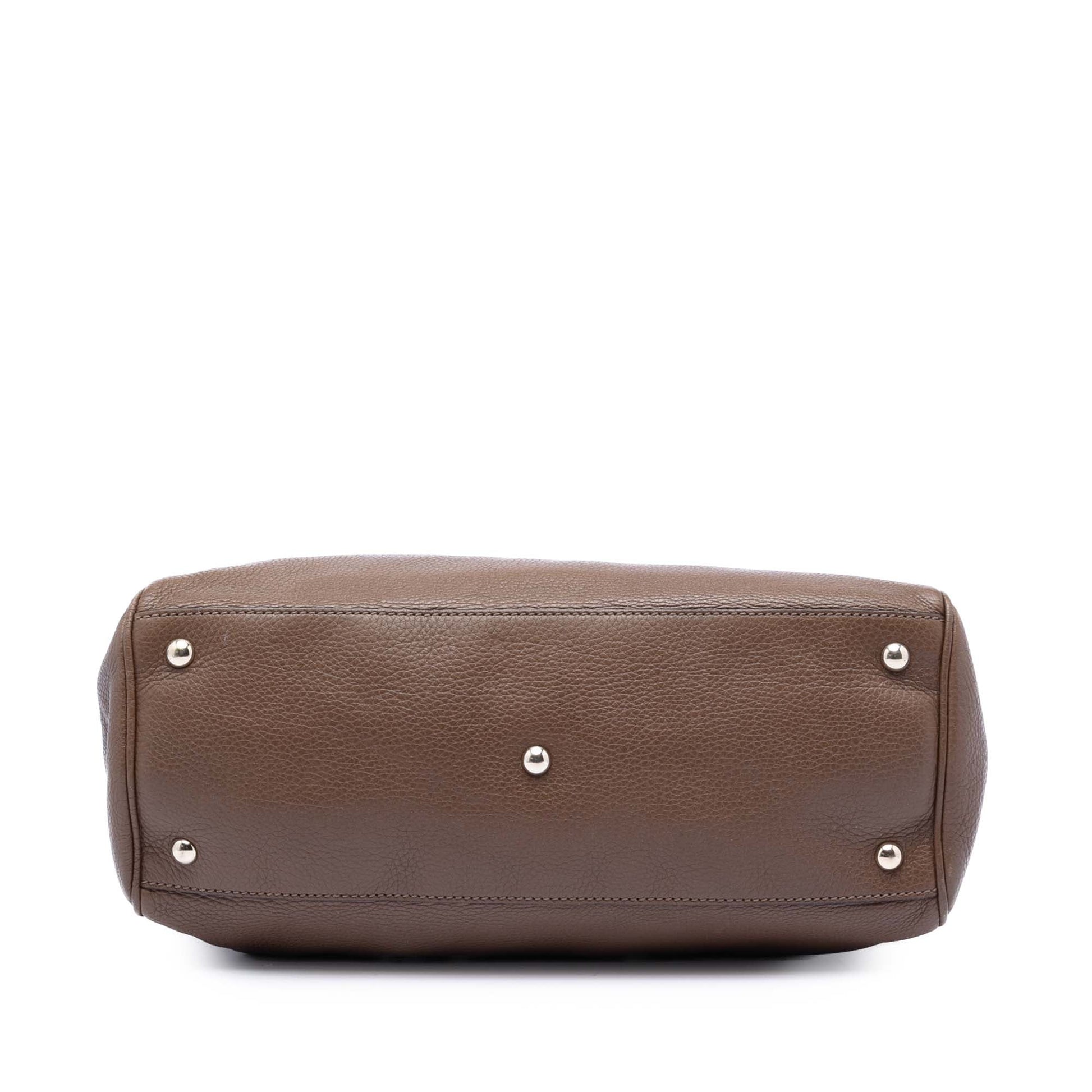 Gucci Medium Calfskin Bamboo Shopper Satchel