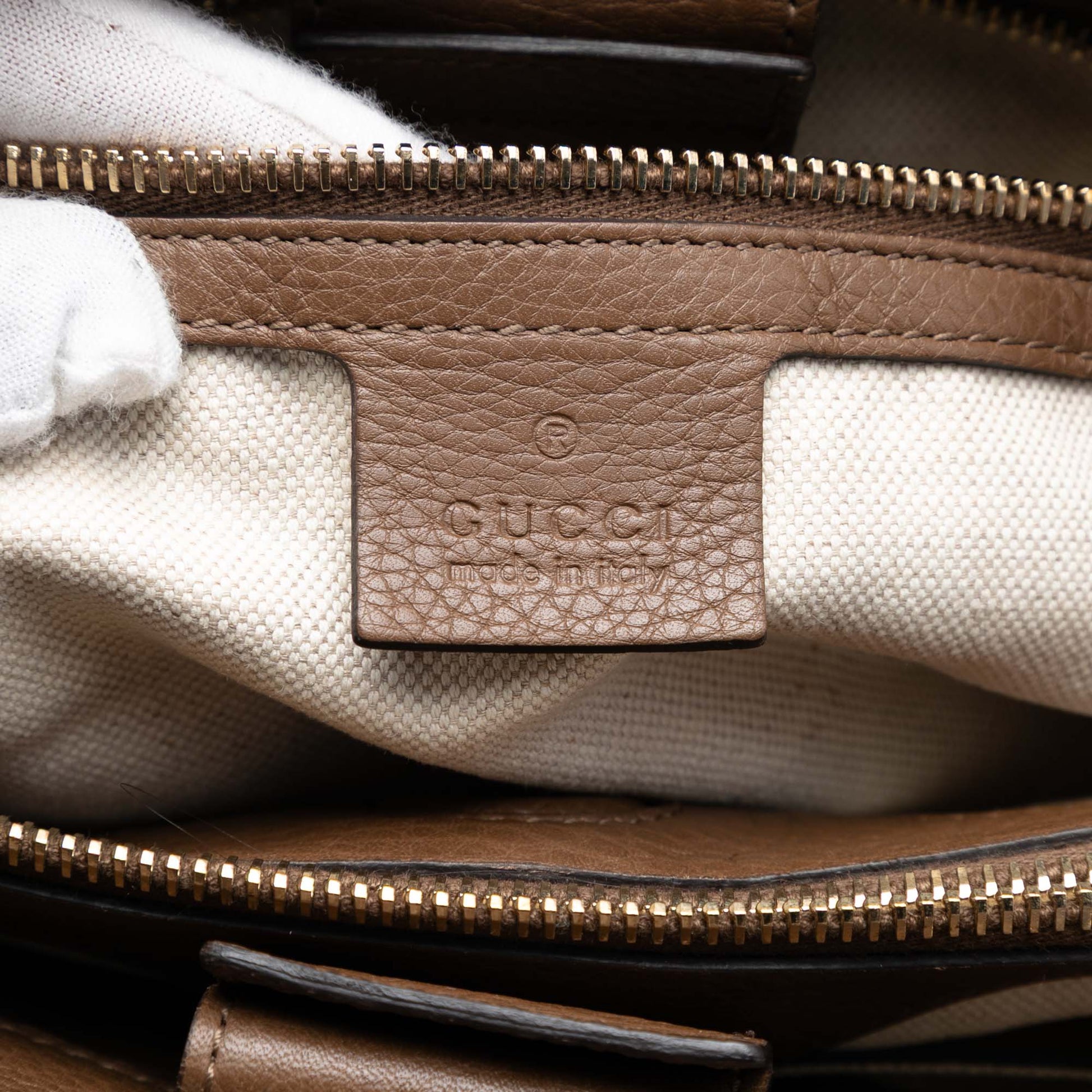 Gucci Medium Calfskin Bamboo Shopper Satchel