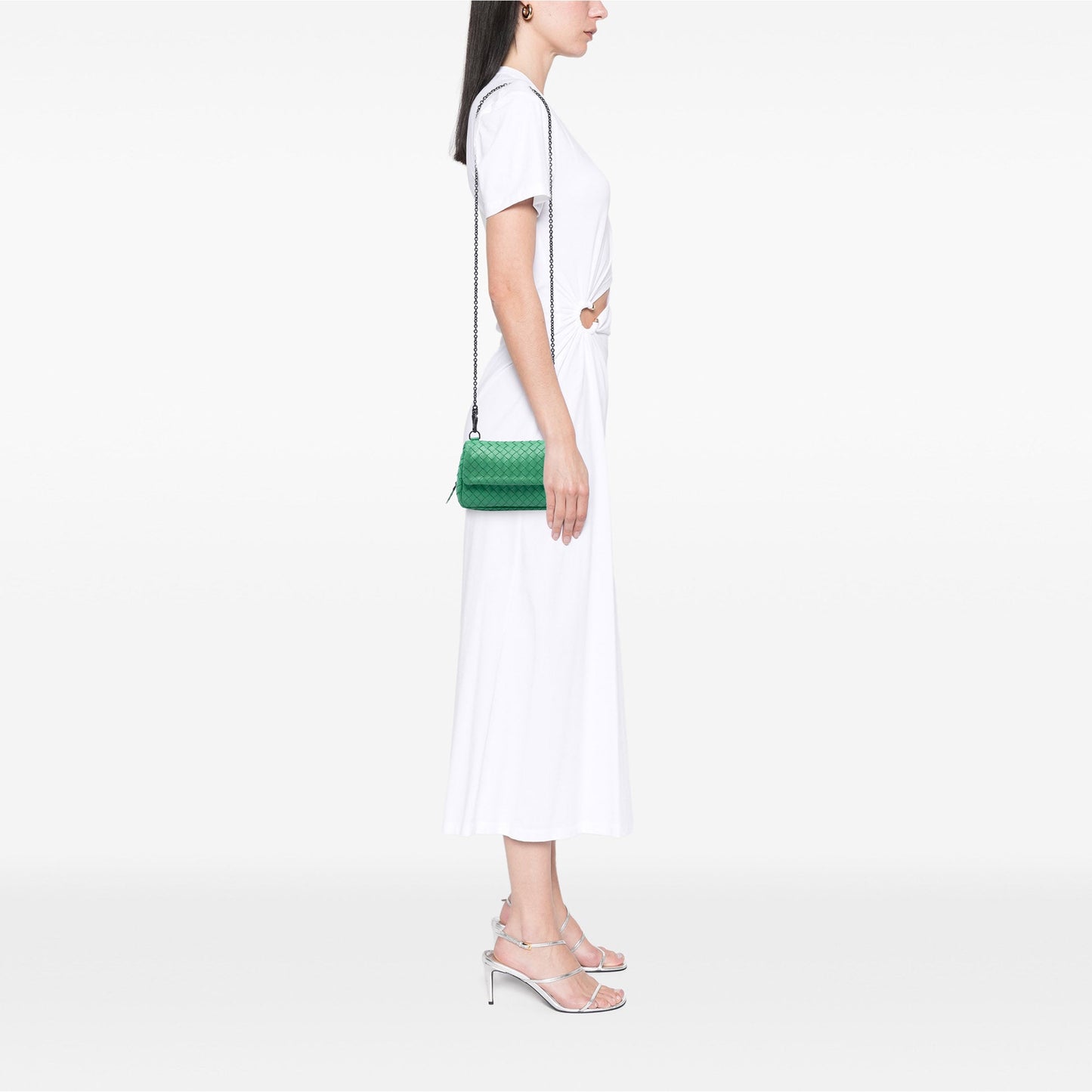 Bottega Veneta Mini Nappa Intrecciato Expandable Chain Flap Crossbody