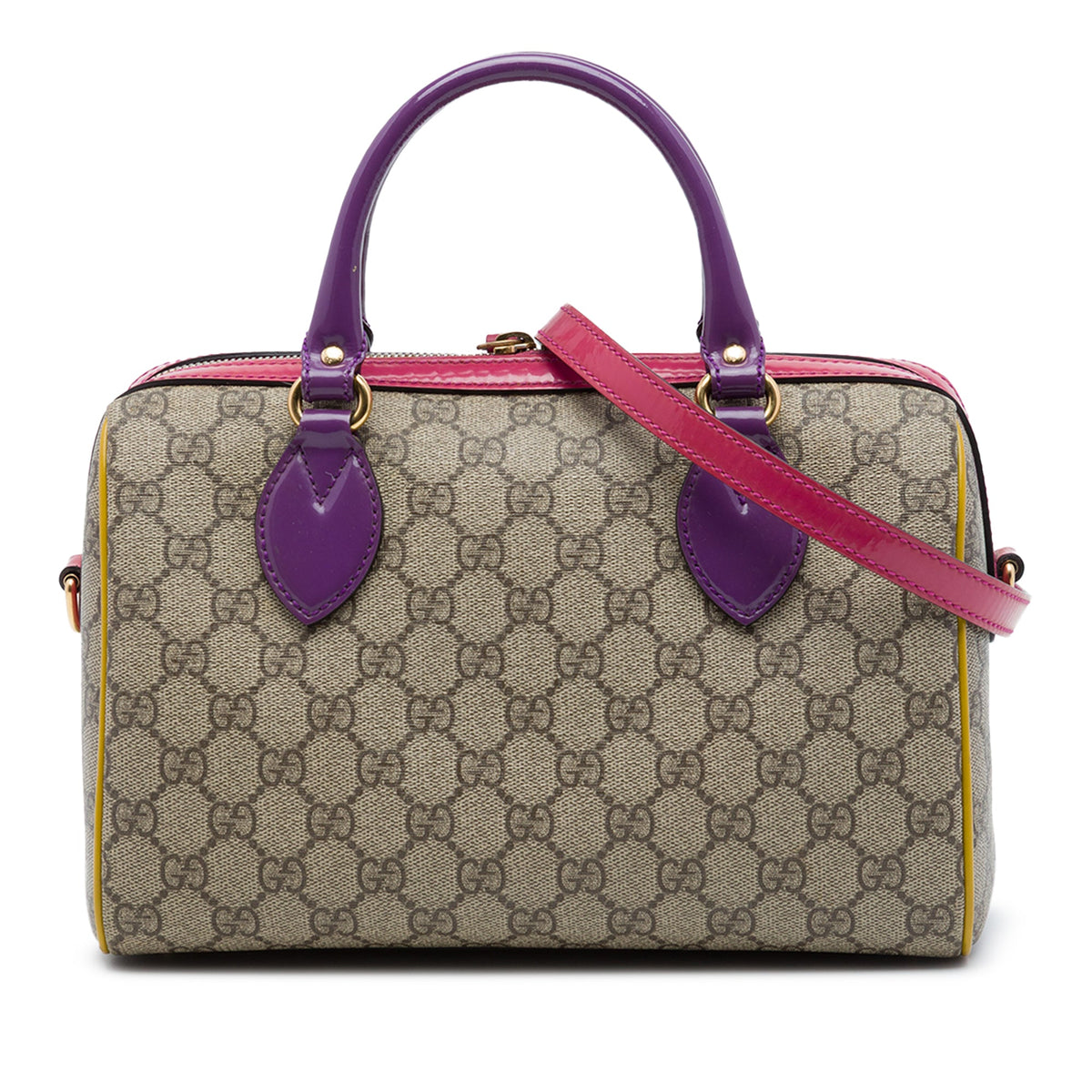 Gucci Limited Edition Small Multicolor GG Supreme Boston Bag