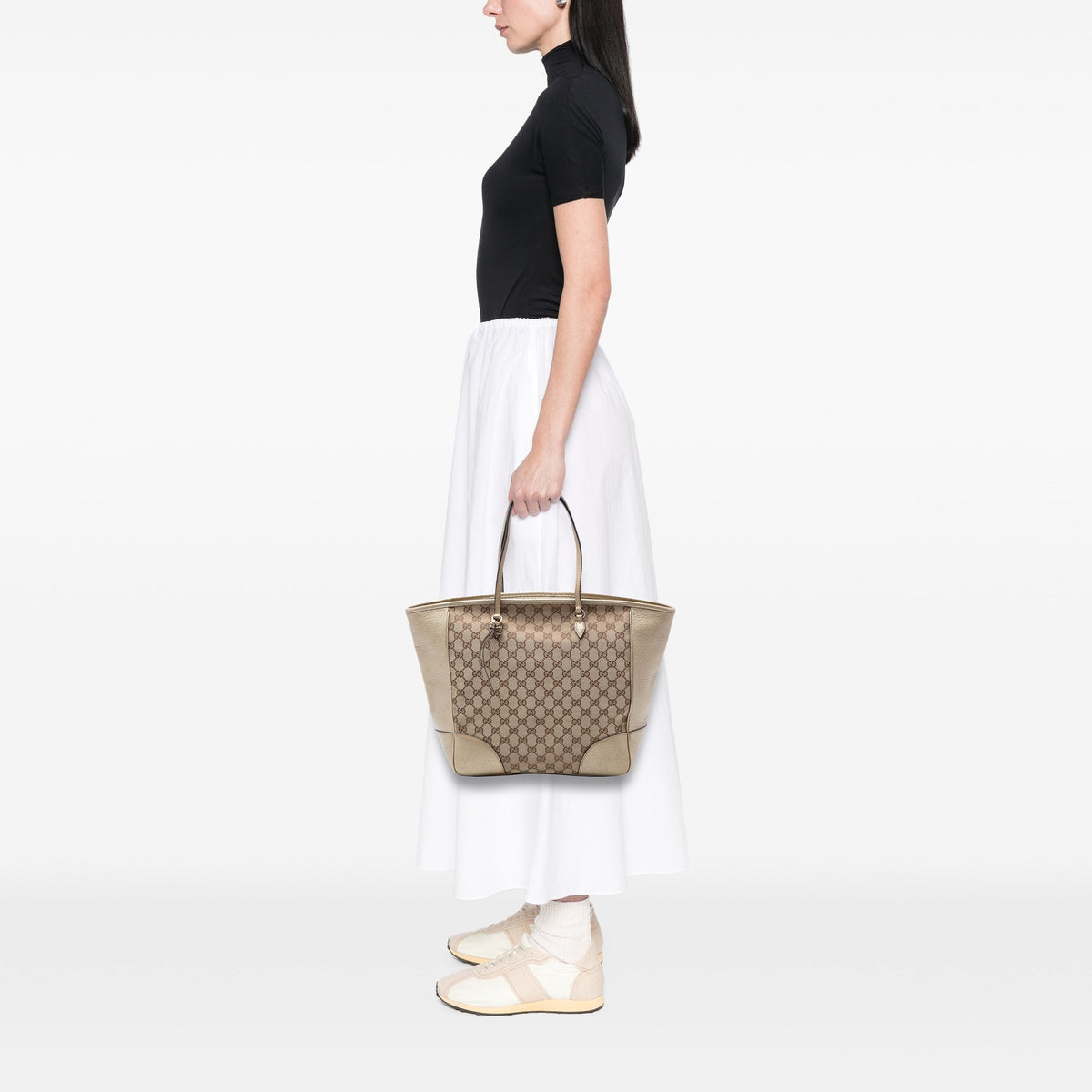 Gucci GG Canvas and Leather Bree Tote