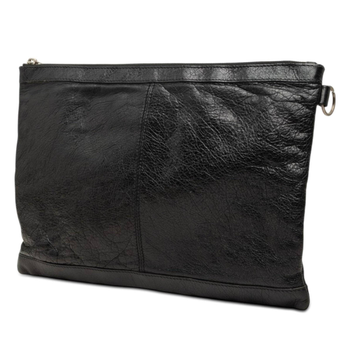 Balenciaga Lambskin Motocross Classic Clip Clutch L