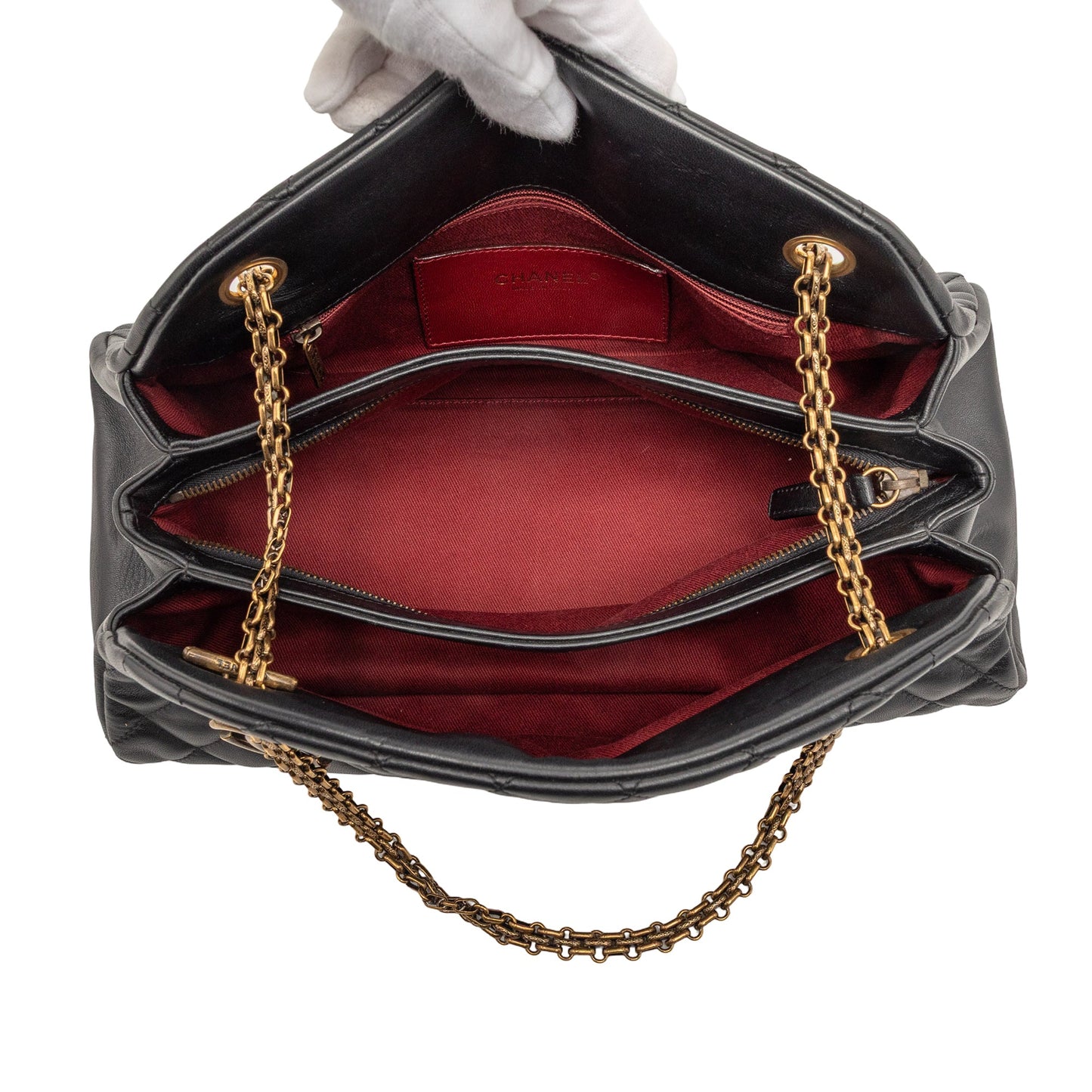 Chanel Medium Quilted Lambskin Just Mademoiselle Bowling Bag