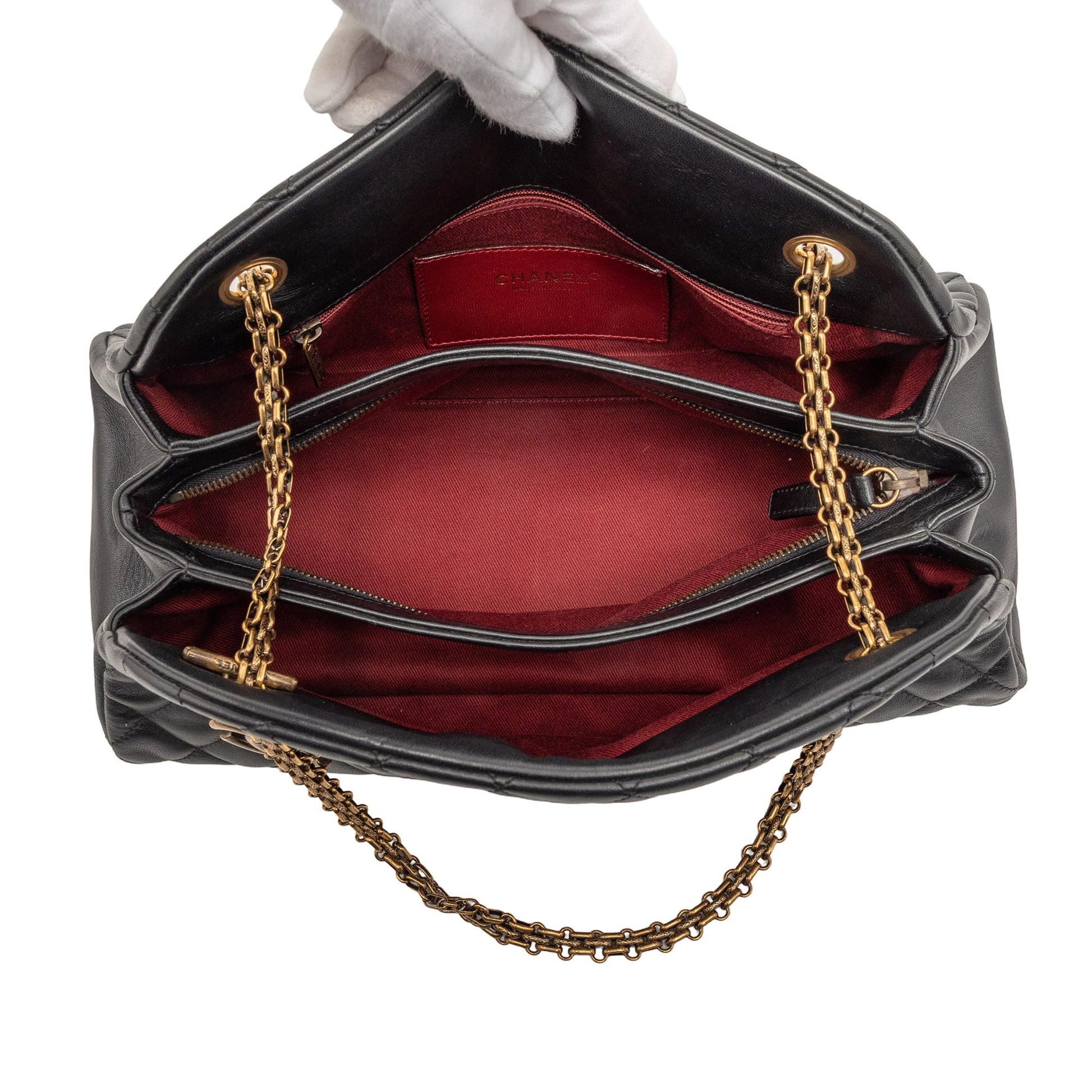 Chanel Medium Quilted Lambskin Just Mademoiselle Bowling Bag