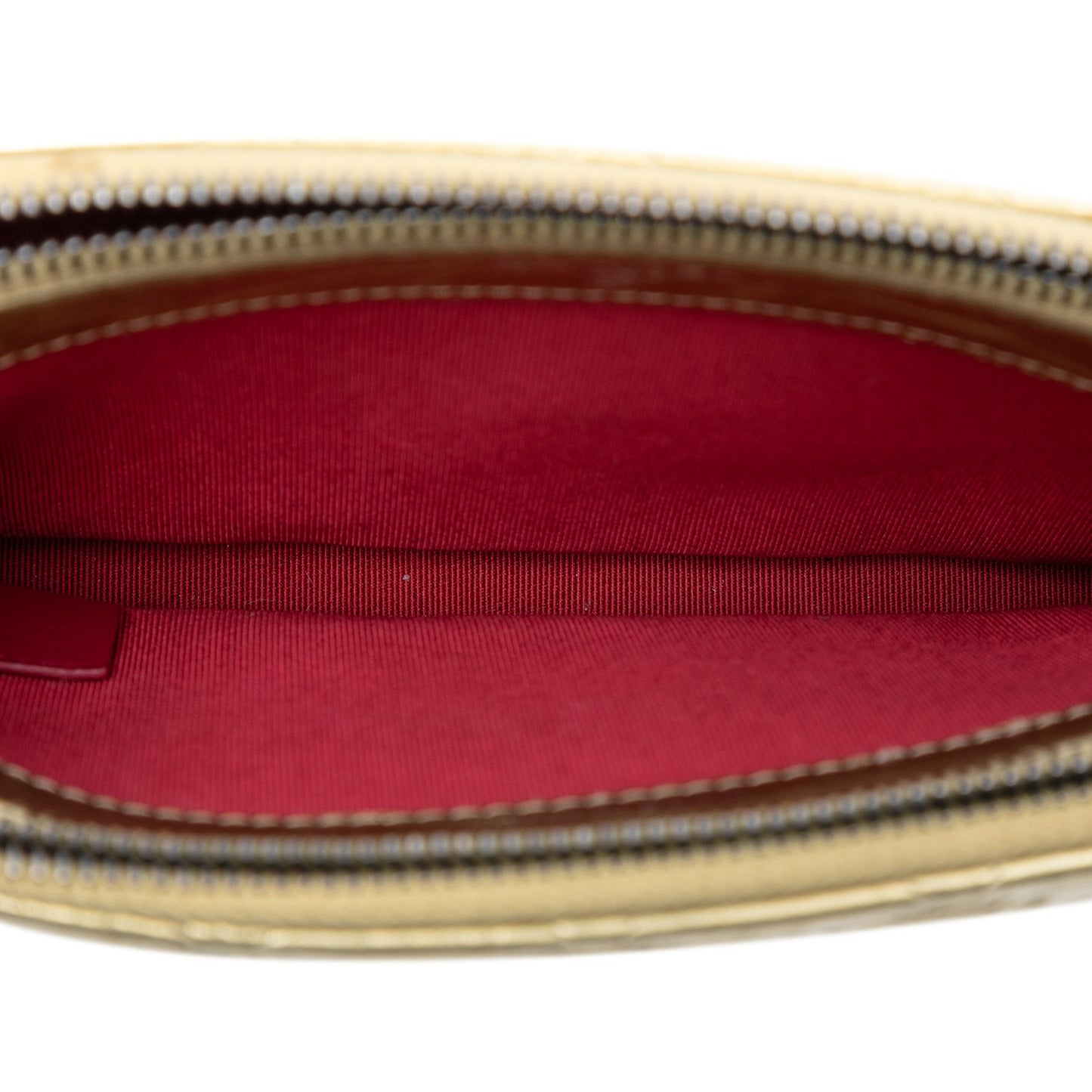 Chanel Quilted Metallic Aged Calfskin Gabrielle Clutch With Chain
