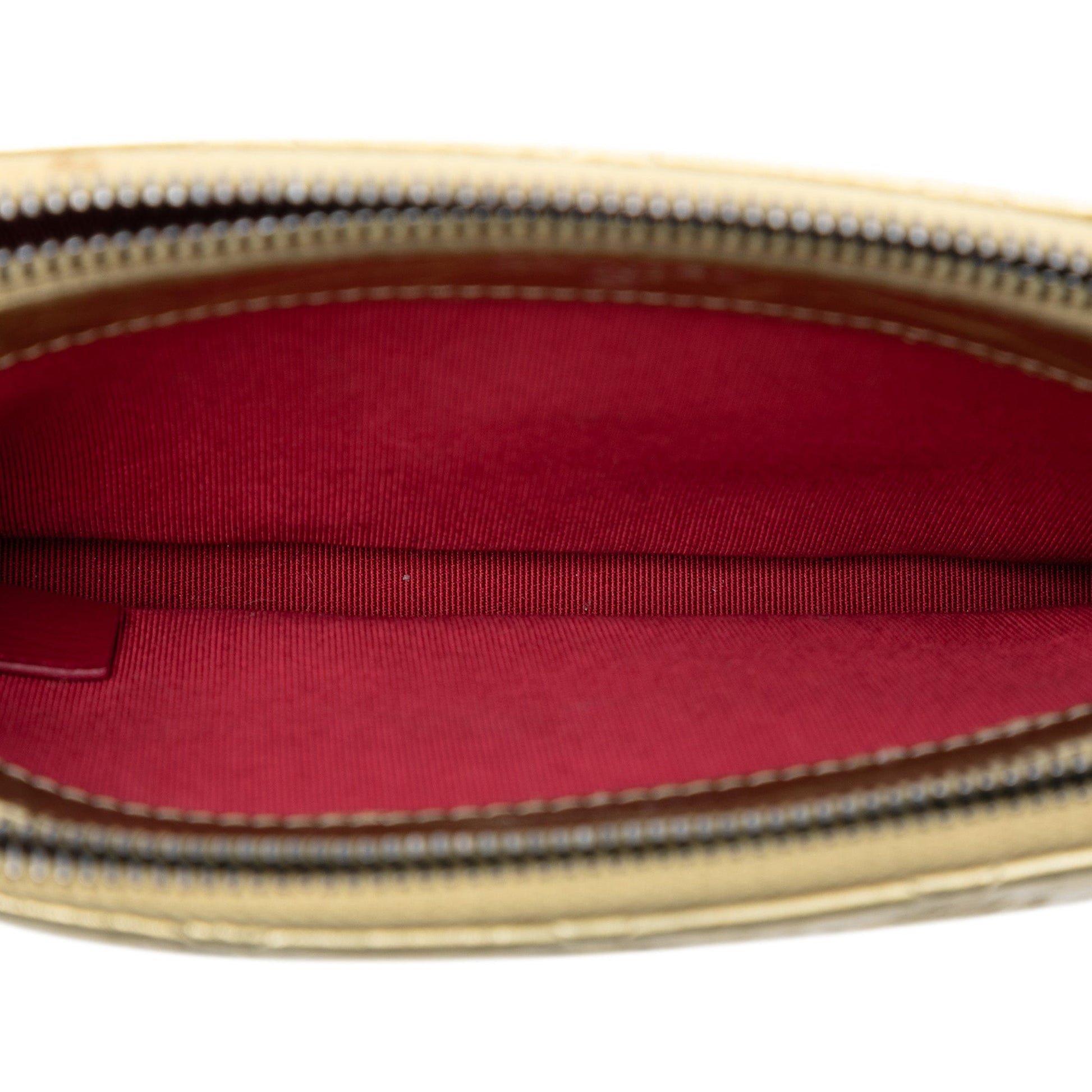 Chanel Quilted Metallic Aged Calfskin Gabrielle Clutch With Chain