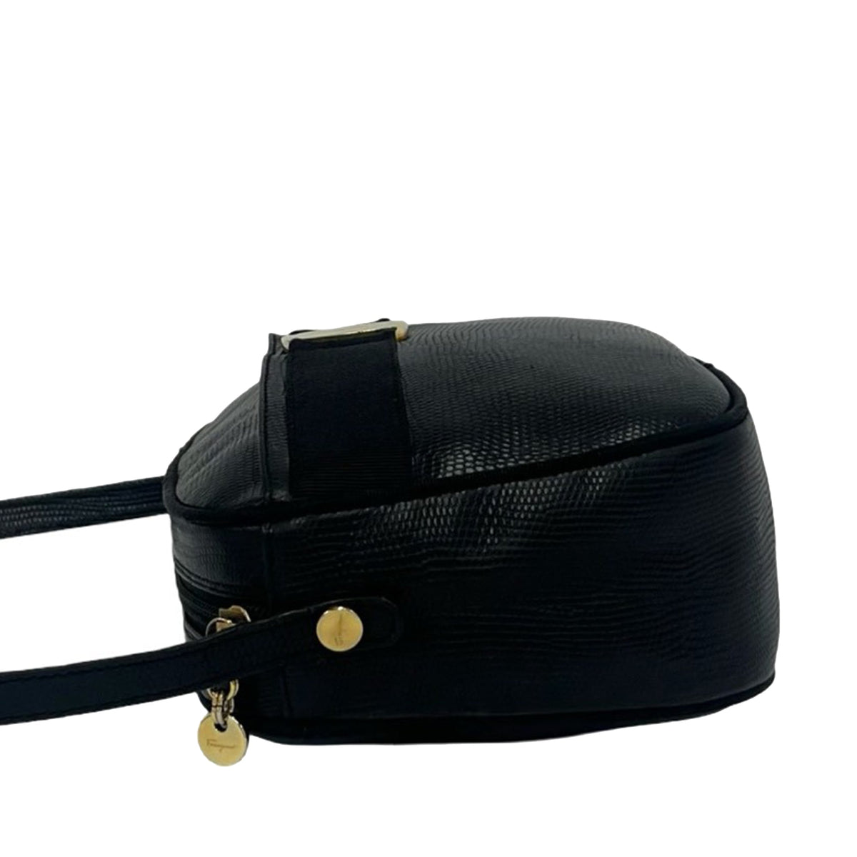 Ferragamo Lizard Embossed Leather Vara Crossbody