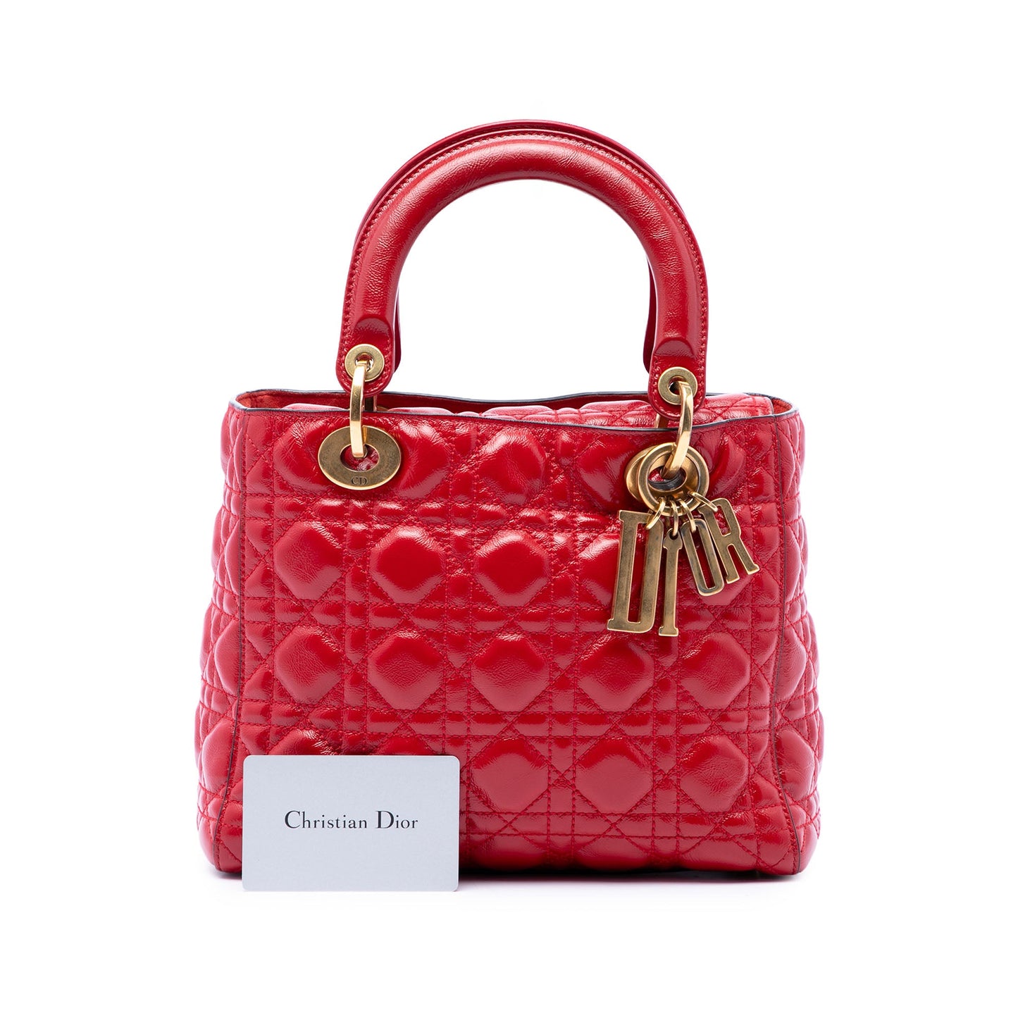Dior Medium Crinkled Patent Cannage Supple Lady Dior