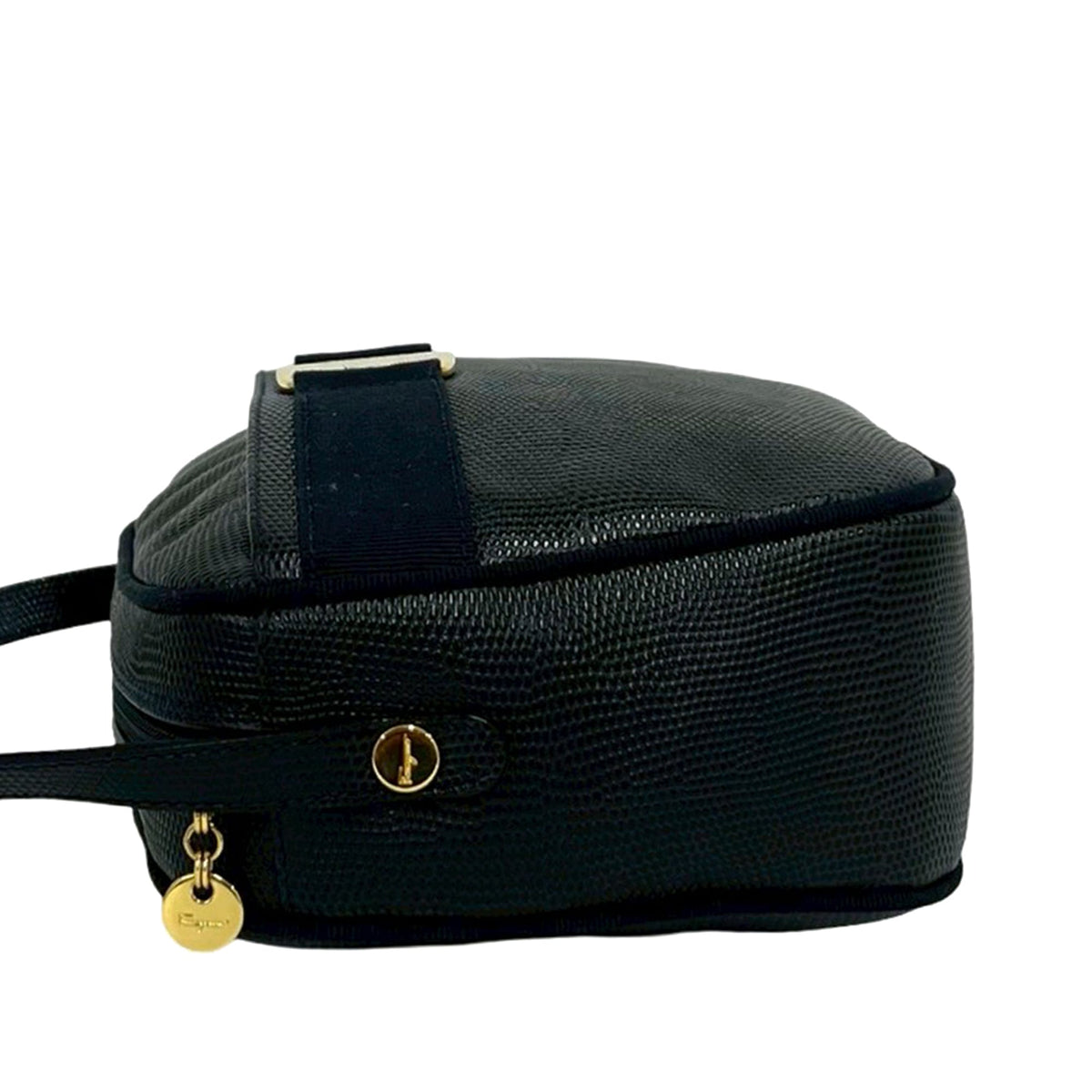 Ferragamo Lizard Embossed Leather Vara Crossbody