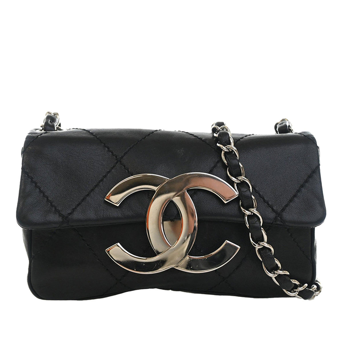Chanel Oversized CC Calfskin Diamond Stitch Flap