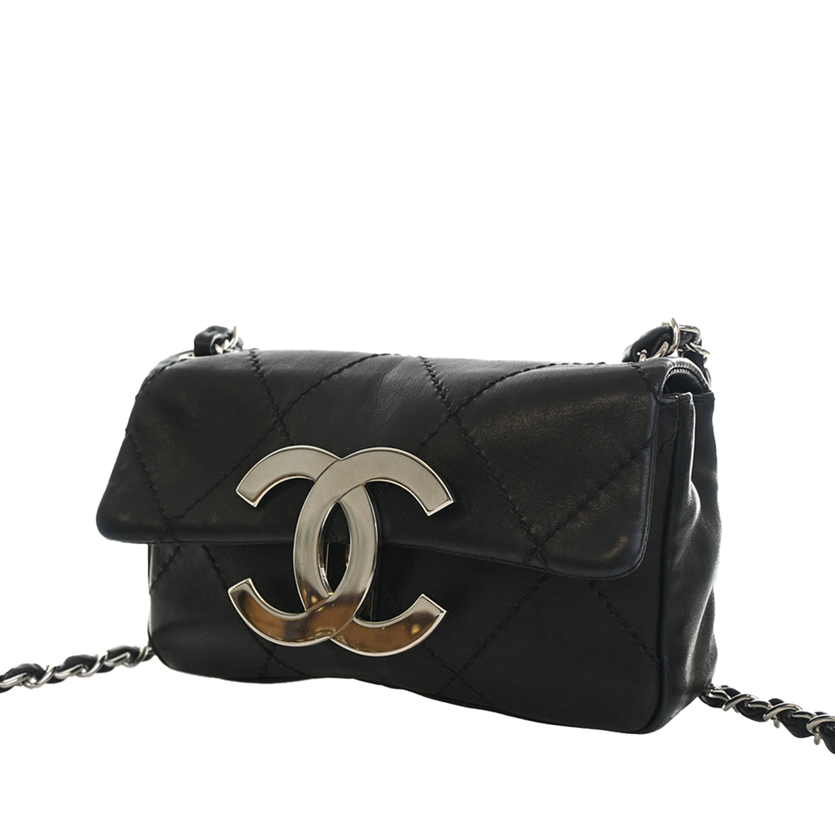 Chanel Oversized CC Calfskin Diamond Stitch Flap
