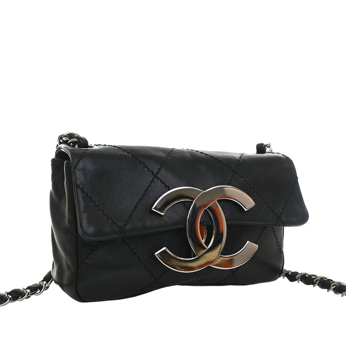 Chanel Oversized CC Calfskin Diamond Stitch Flap
