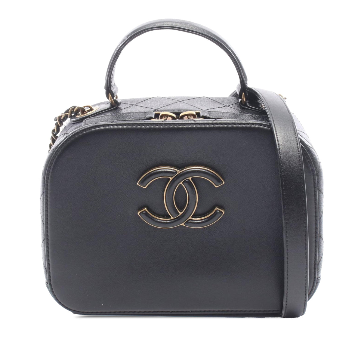 Chanel Goatskin Leather Coco Curve Small Vanity Bag