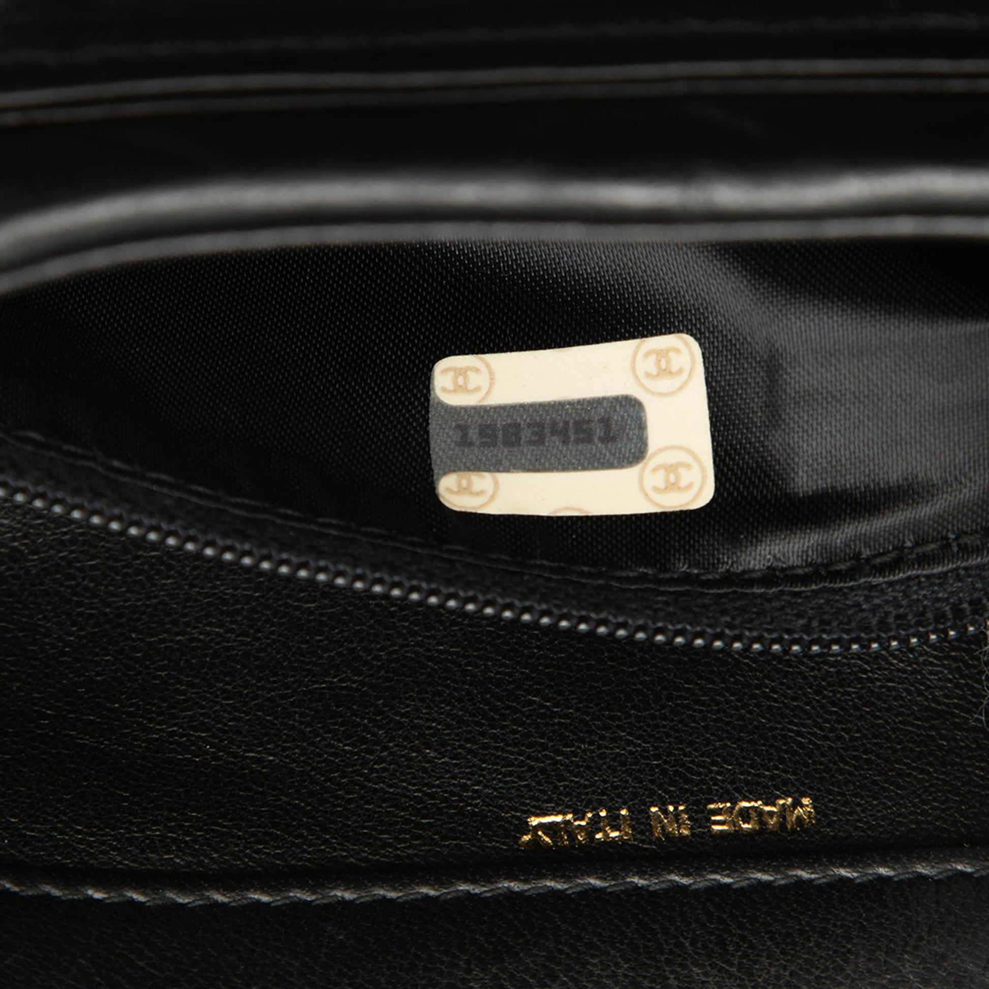 CC Quilted Lambskin Tassel Vanity Bag